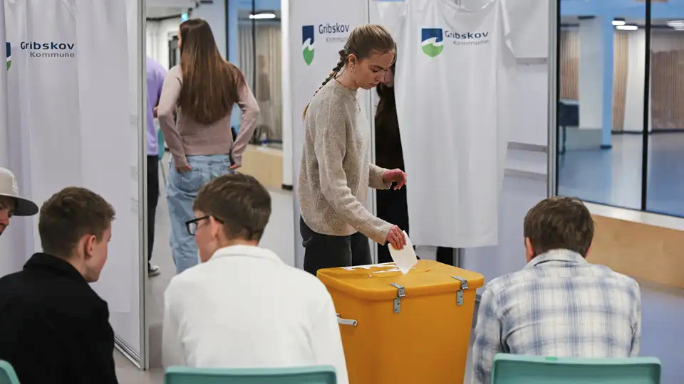 Skoleelever gik i stemmeboksene til Folketingets Skolevalg.