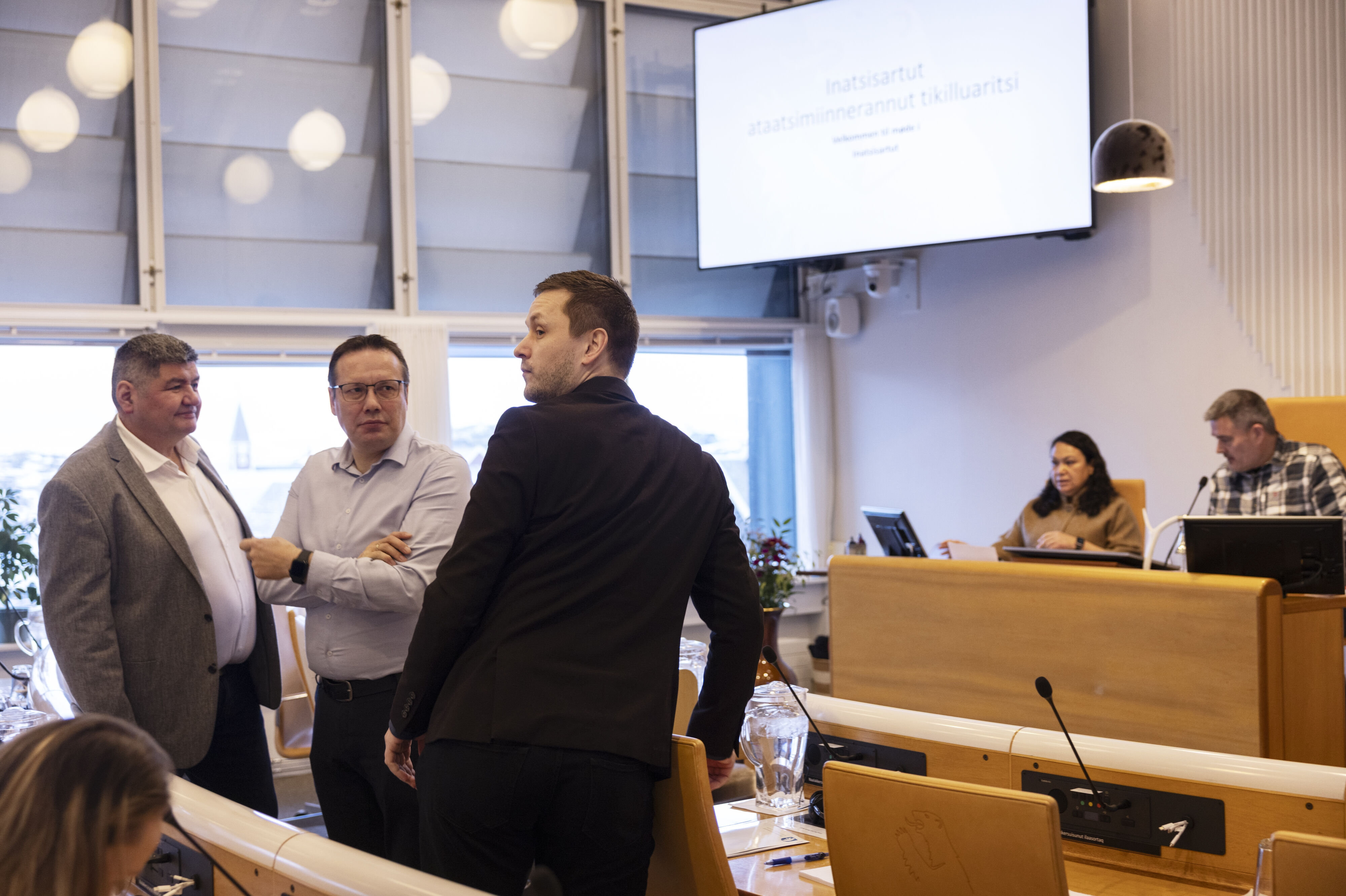 Grønlands regeringschef, Jens-Frederik Nielsen, retter kritik mod USA i sin tale om Rigets tilstand i Nuuk, Grønland, mandag den 2. februar 2026.