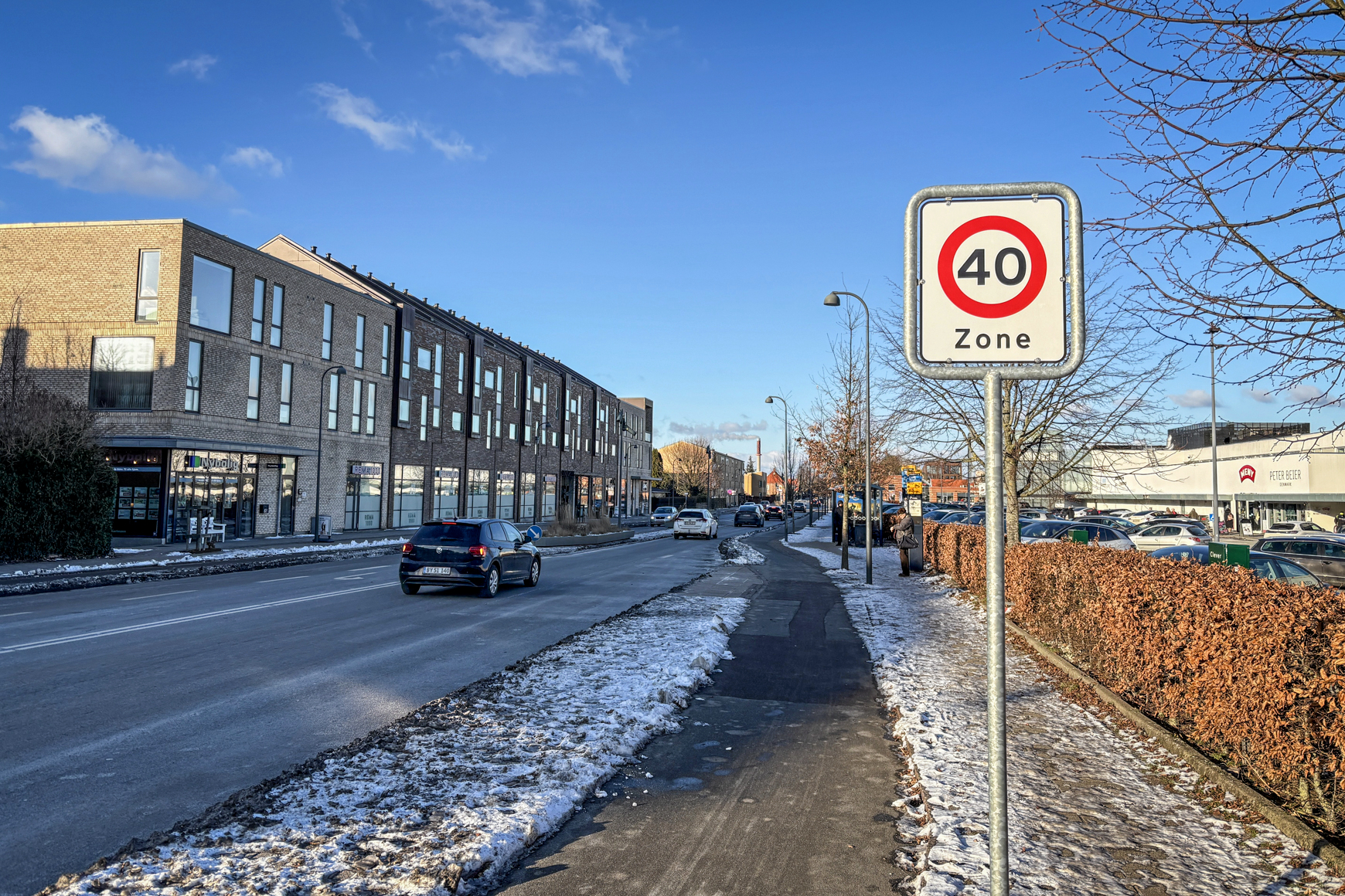40 km/t-zonen på Usserød Kongevej bliver nu forlænget. Siden 2024 har strækningen her fra Syrenvej været starten og slutningen på den nordligste strækning.