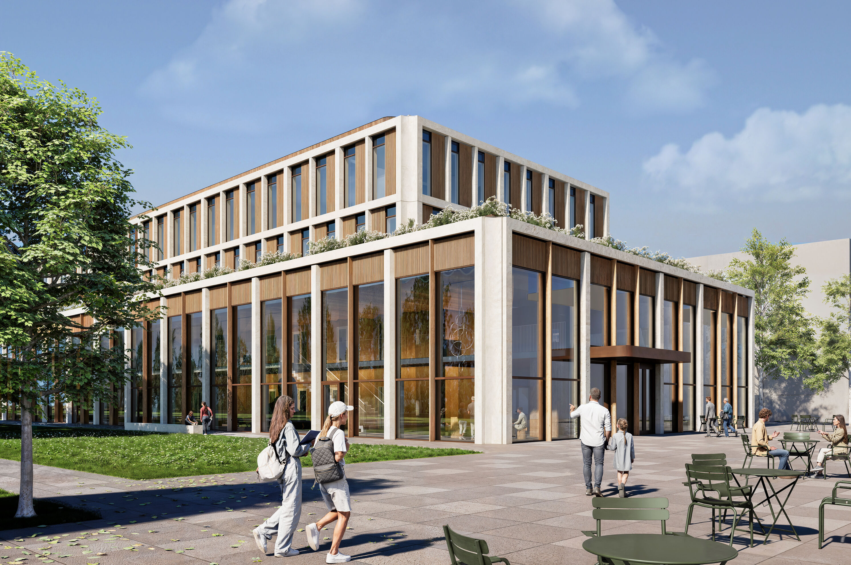 Sådan kommer Borgerhuset til at se ud ifølge en visualisering.