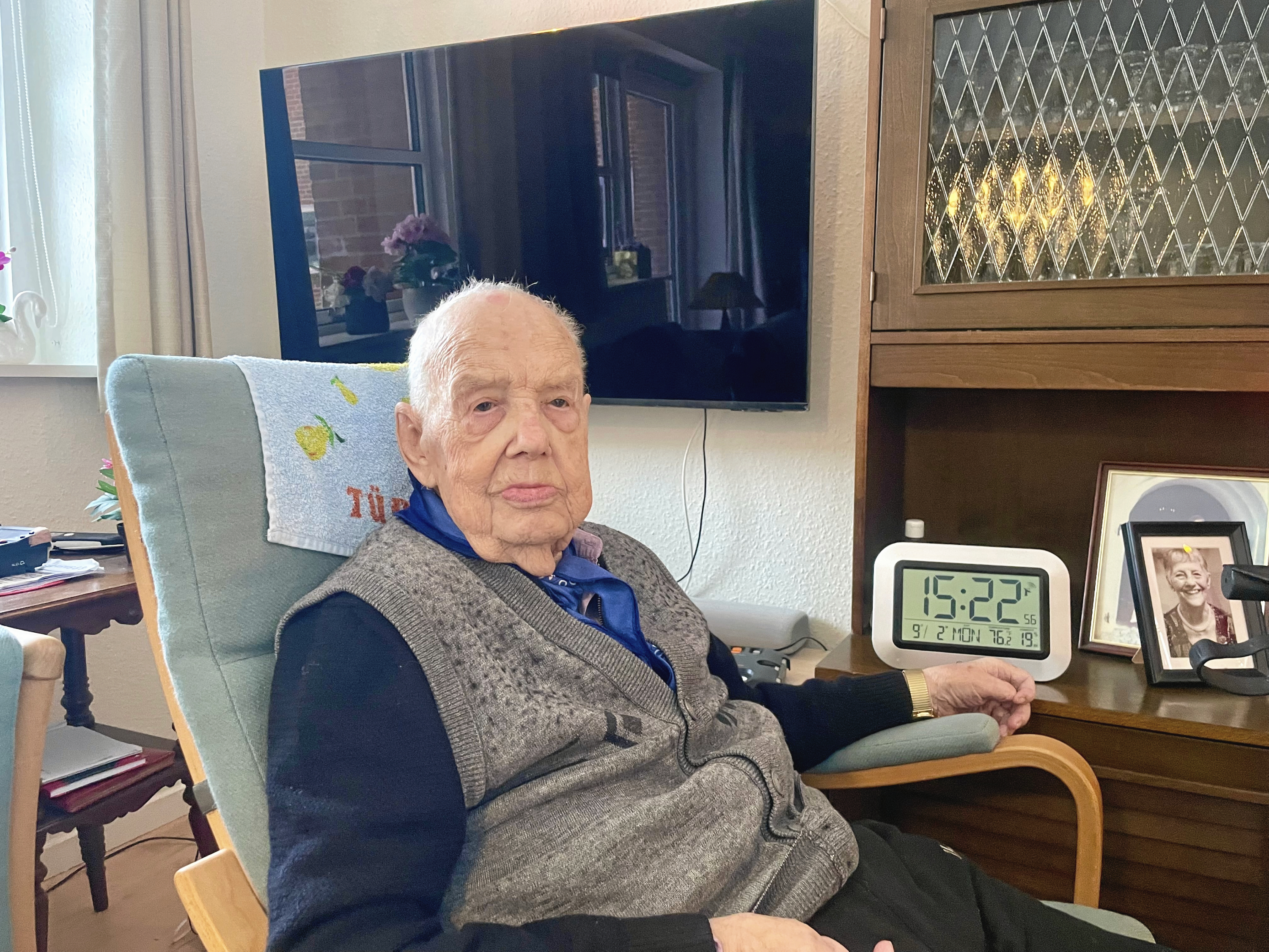 Viggo Jensen har det trygt og godt på Solgaven, hvor han tirsdag kan fejre 100-års fødselsdag.