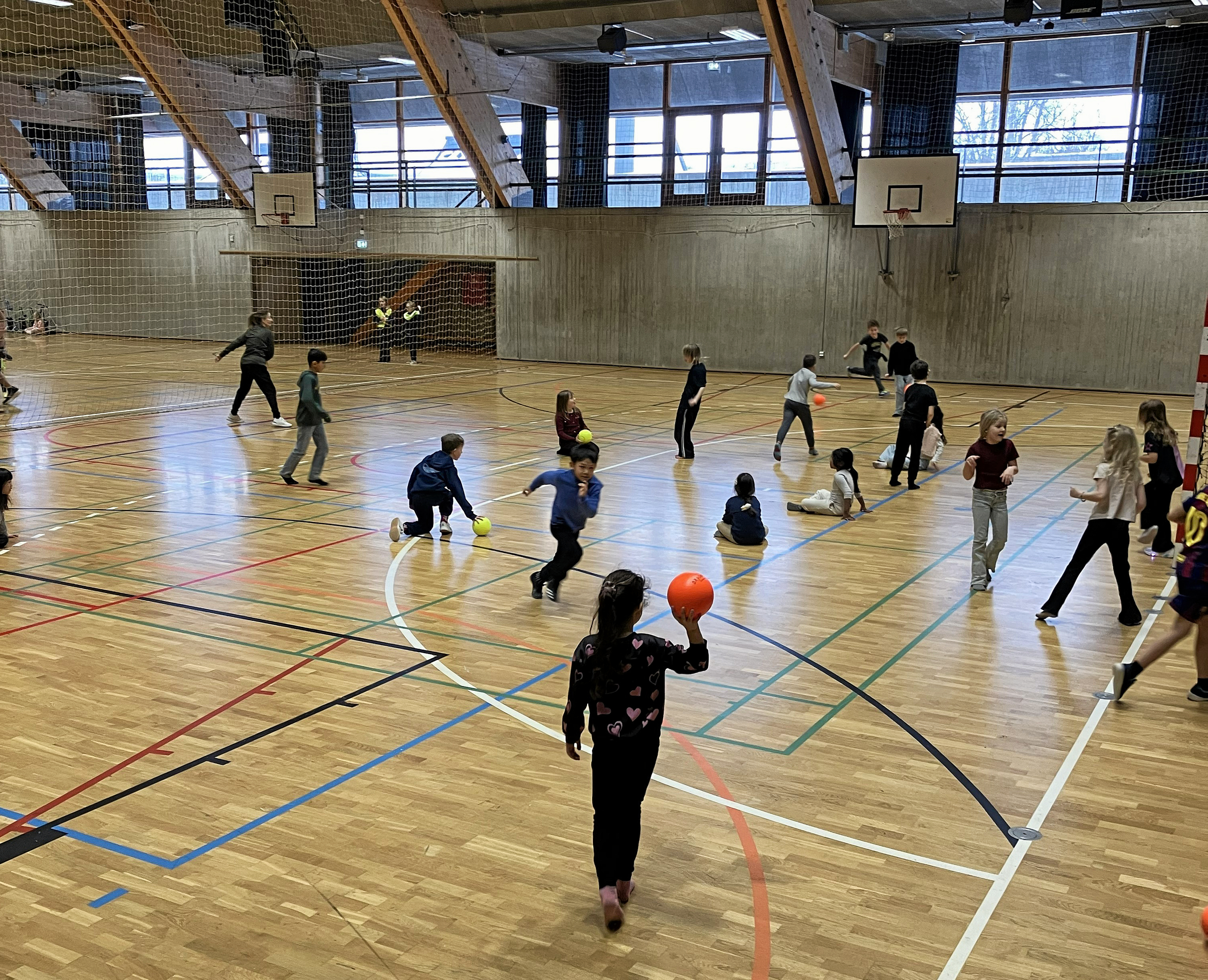 Onsdag i vinterferien var der fælles legedag i Kalundborg Hallen.