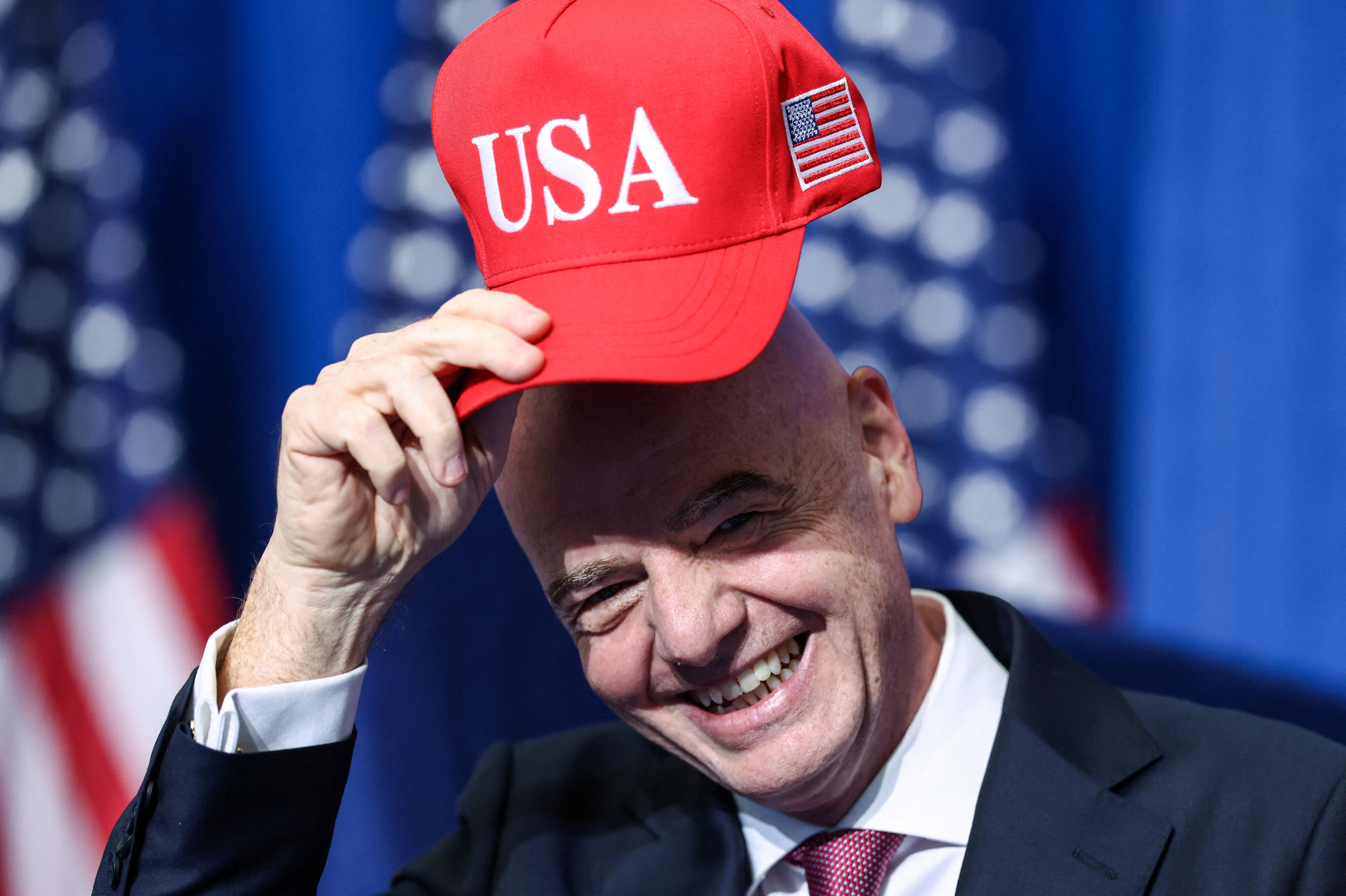 Fifas præsident, Gianni Infantino, mener, at det er VM-slutrundens placering, der driver efterspørgslen på billetter til sommerens slutrunde. (Arkivfoto).