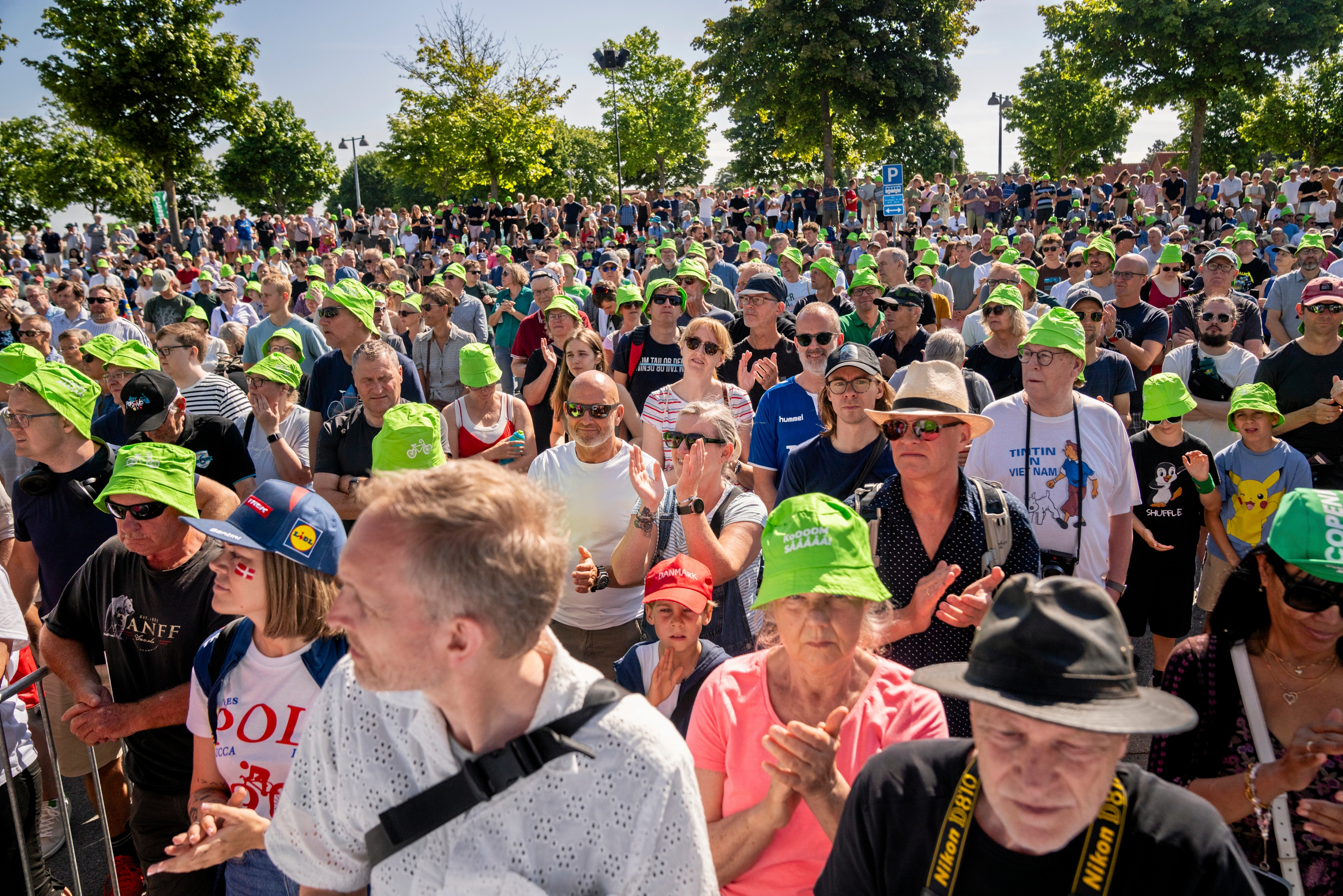 Publikum ved holdpræsentationen inden mændenes World Tour-løb Copenhagen fra Roskilde. - Ida Marie Odgaard/Ritzau Scanpix Publikum ved holdpræsentationen inden mændenes World Tour-løb Copenhagen fra Roskilde.