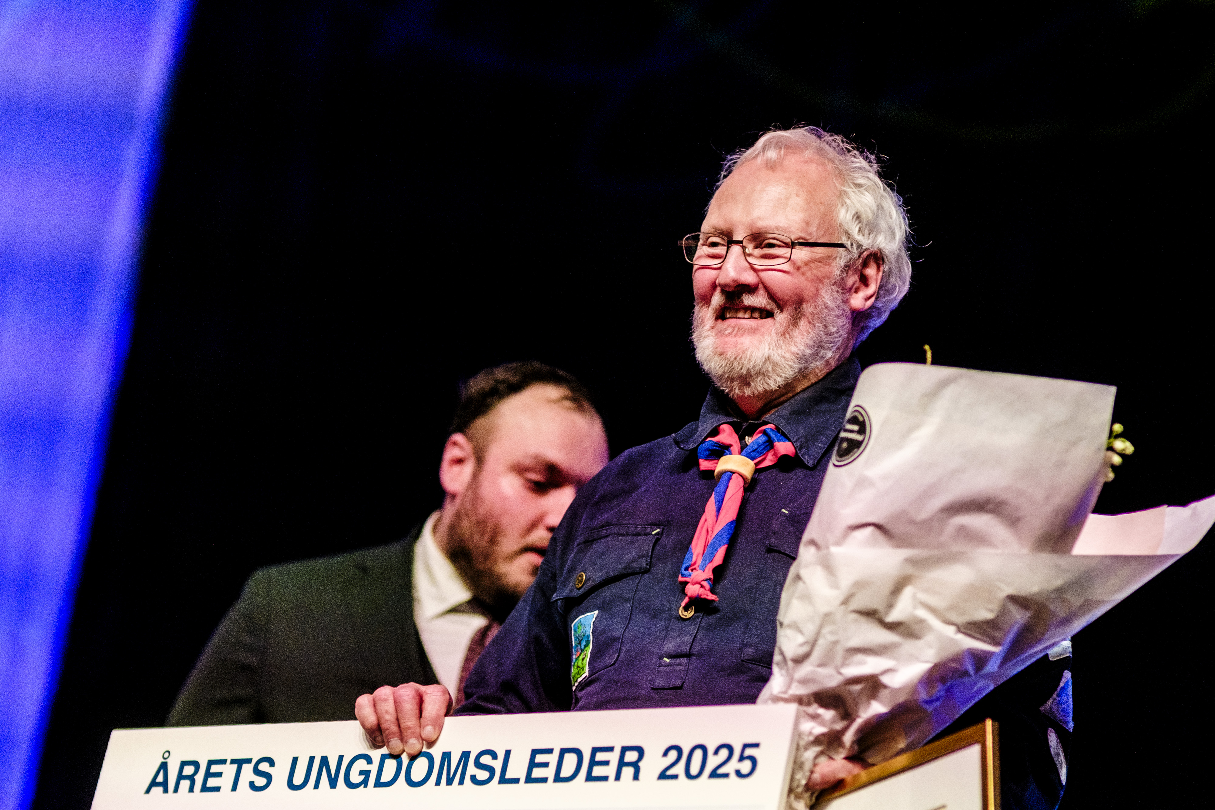 Peter 'Stass' Christiansen, der er mangeårig spejderleder i kommunen, var blandt de frivillige, der blev hædret i Brøndby Hallen 27. februar.