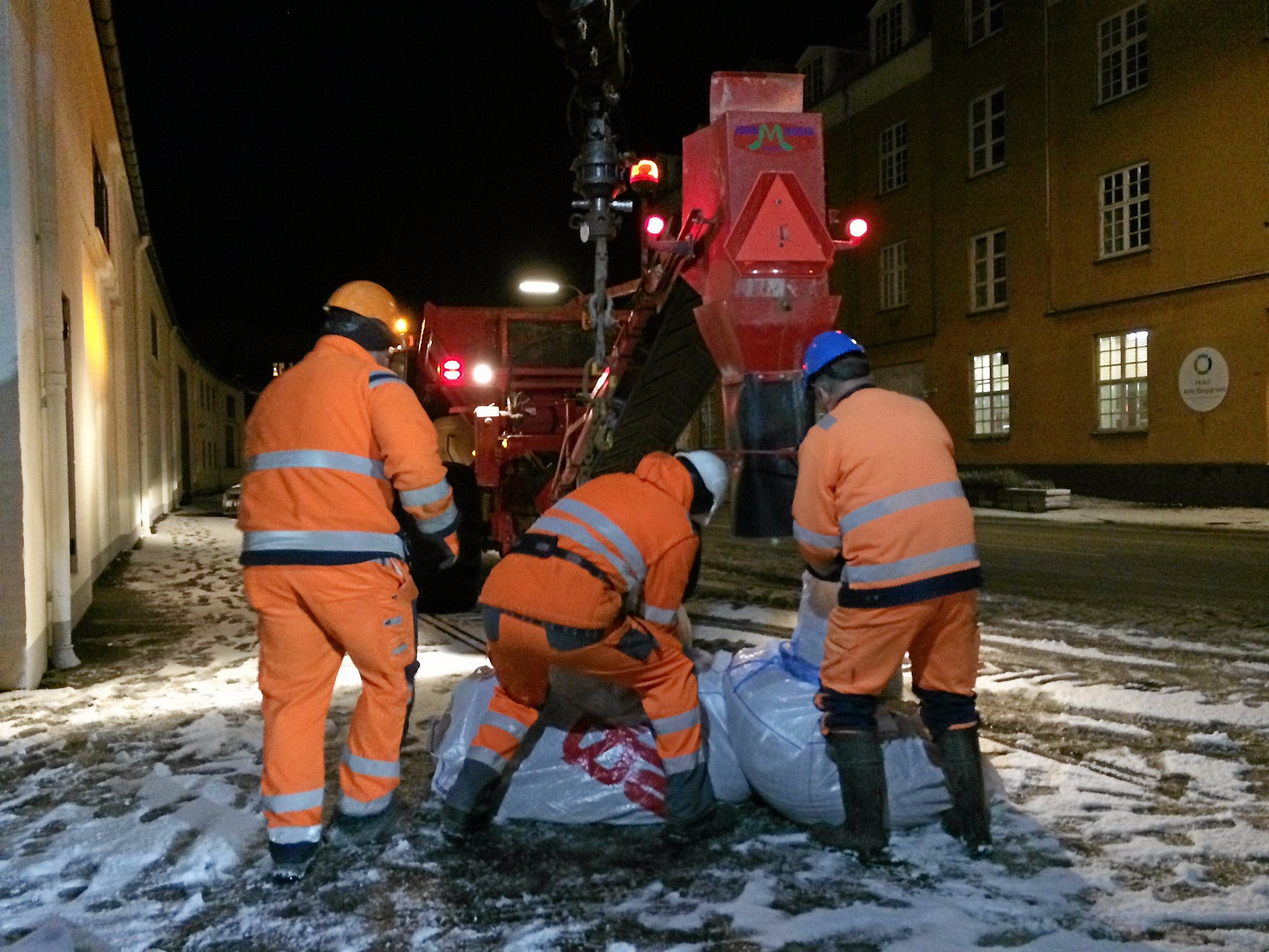 Lige nu er den eneste beskyttelse mod stormflod, der måtte ramme bymidten af Korsør, midlertidige diger, som dem, der blev opsat på Batterivej tilbage i 2017.