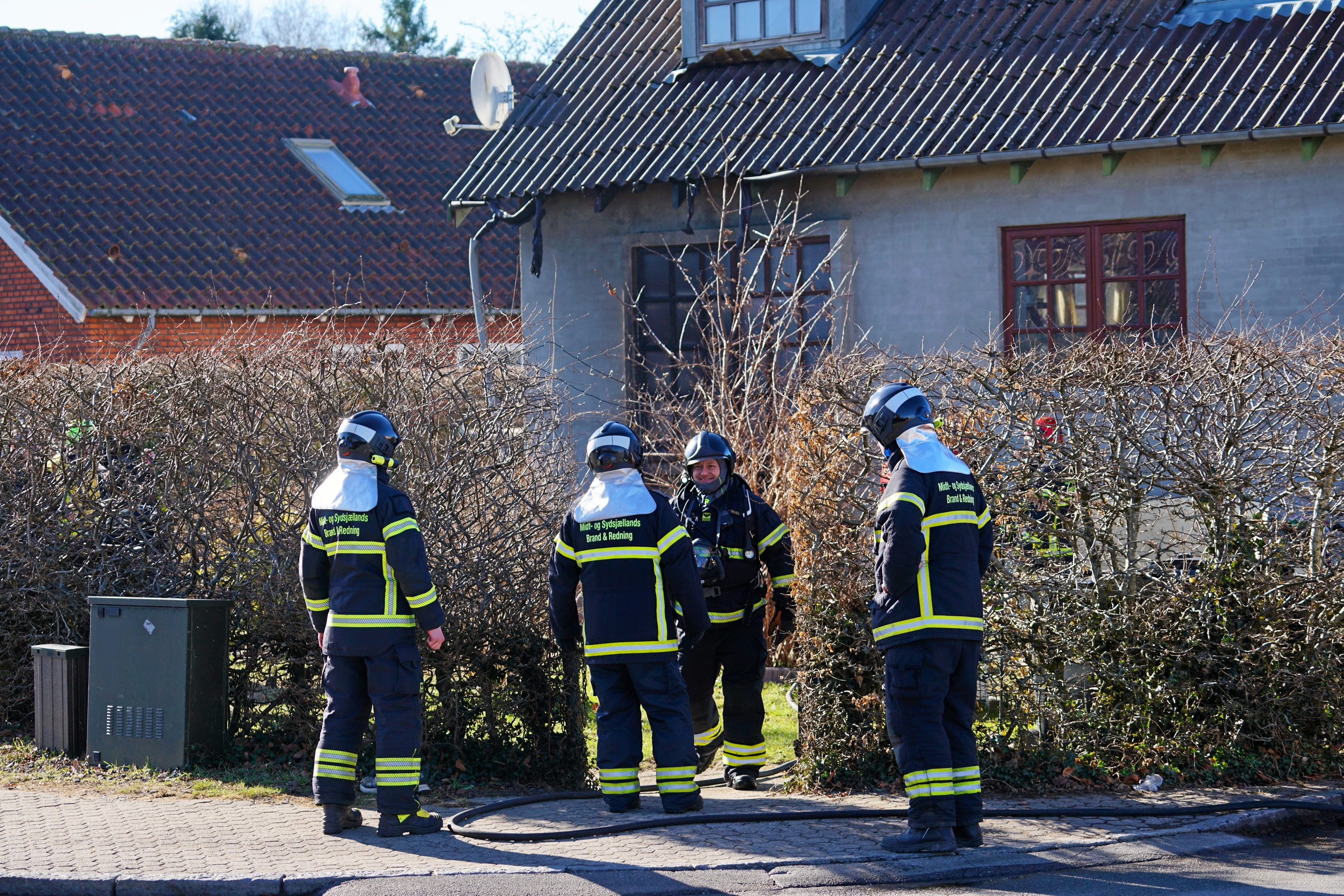 Brandvæsnet kom til stede kort efter. - pressefoto.dk Brandvæsnet kom til stede kort efter.