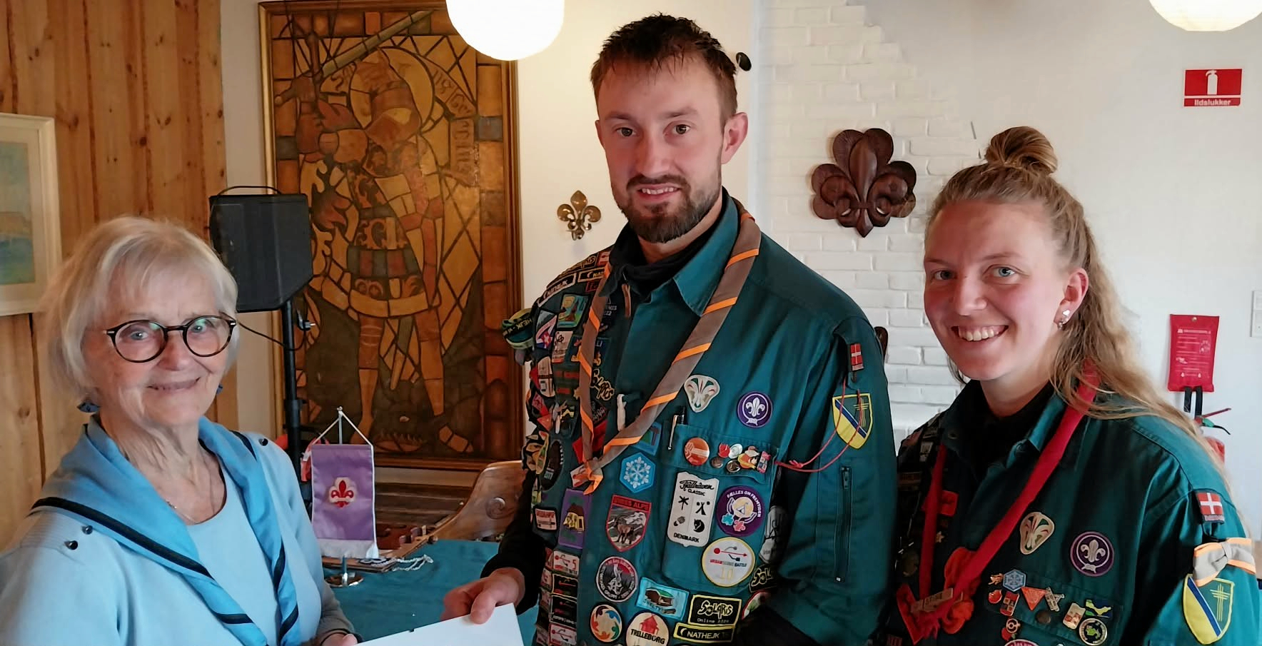Årets spejderlederpris gik til Stine B. Pedersen og Mathias Stendorf Neumann fra Sct. Michael Gruppe