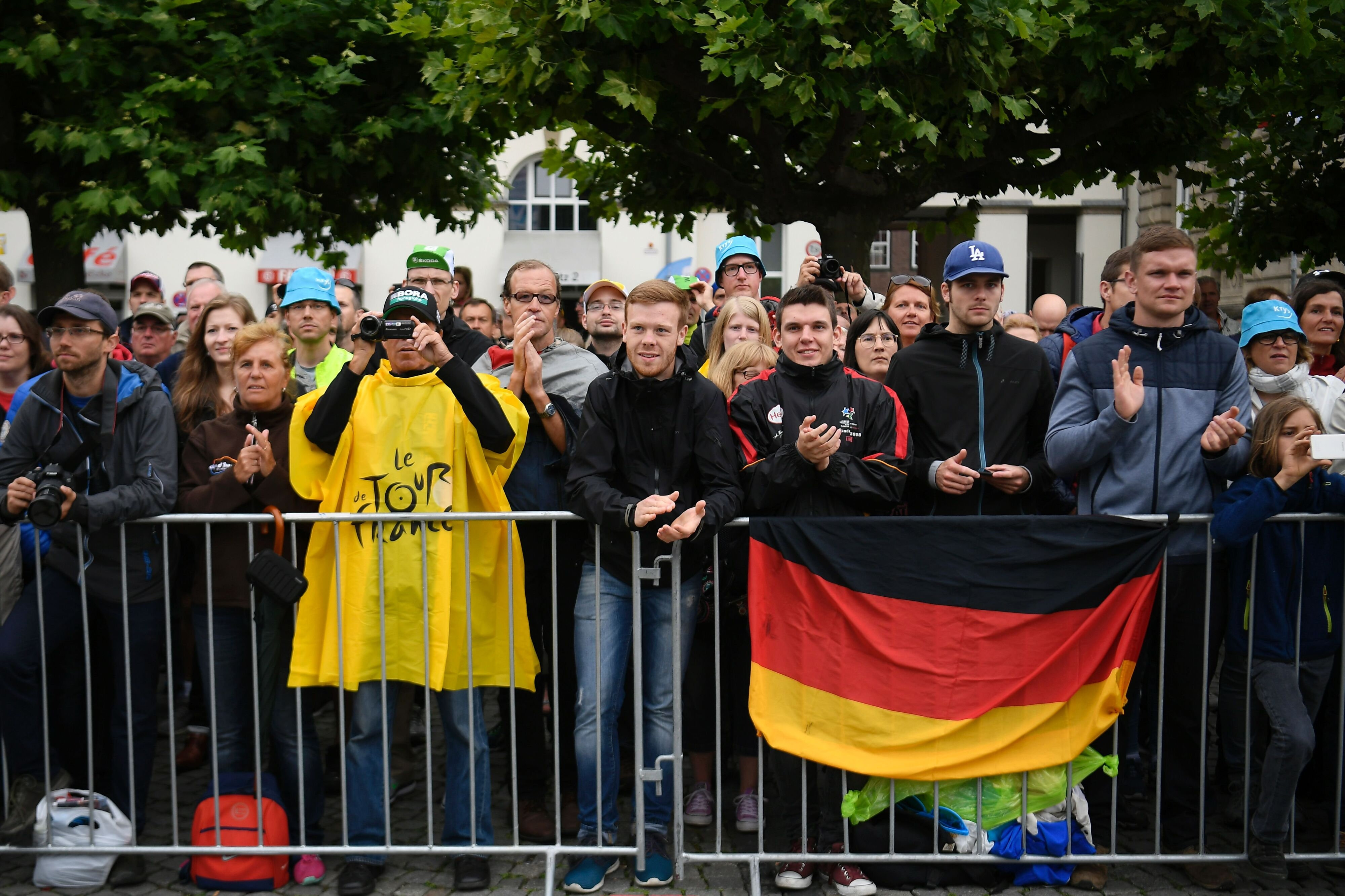 Sidst Tour de France begyndte i Tyskland, var i Düsseldorf i 2017. (Arkivfoto).