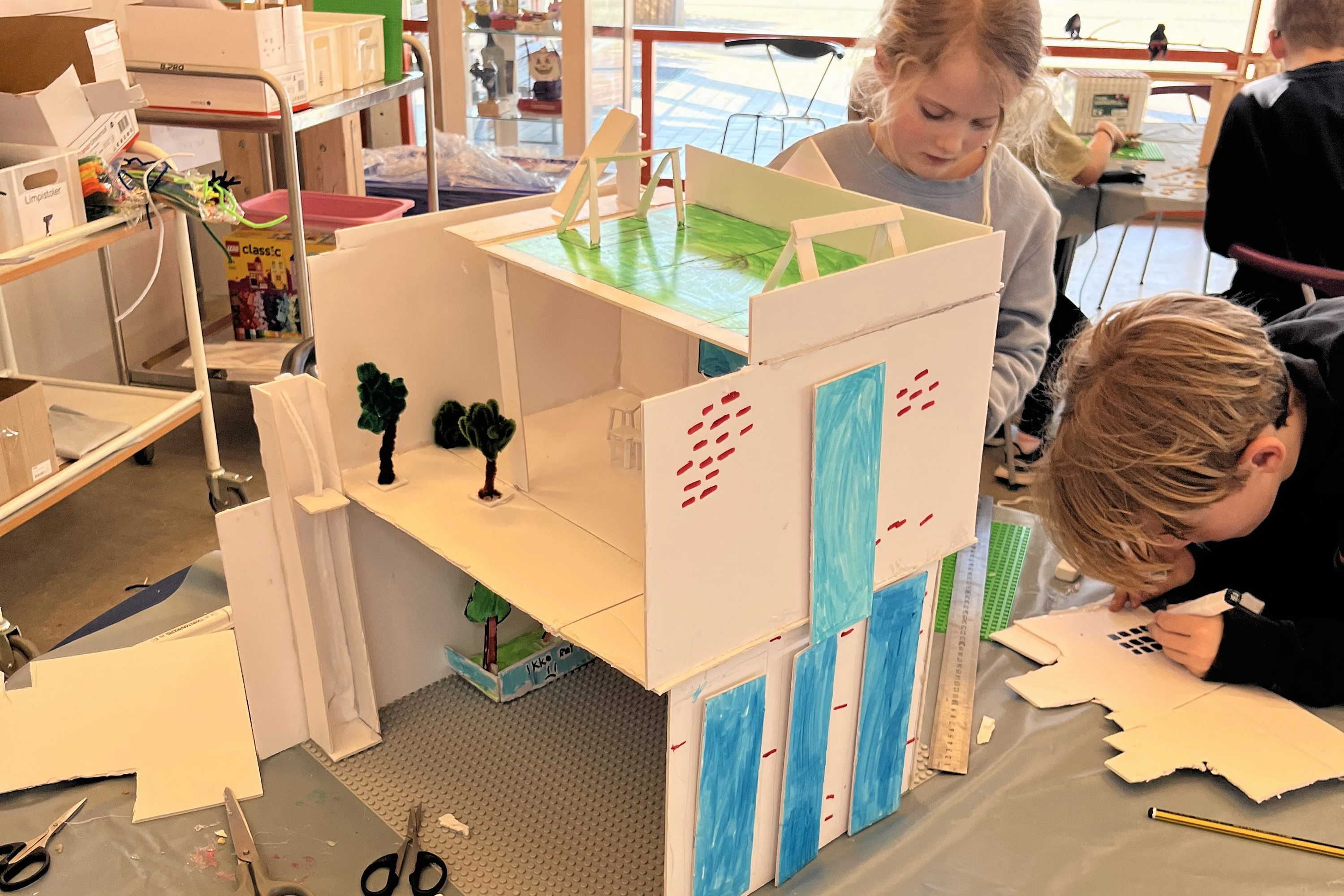 Eleverne på Rungsted Skole var kreative, da de på fælles innovationscamp skulle give deres bud på fremtidens skole.