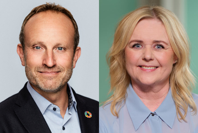 De politiske ledere Martin Lidegaard (R) og Mona Juul (K) mødes på Rungstedlund til debat.