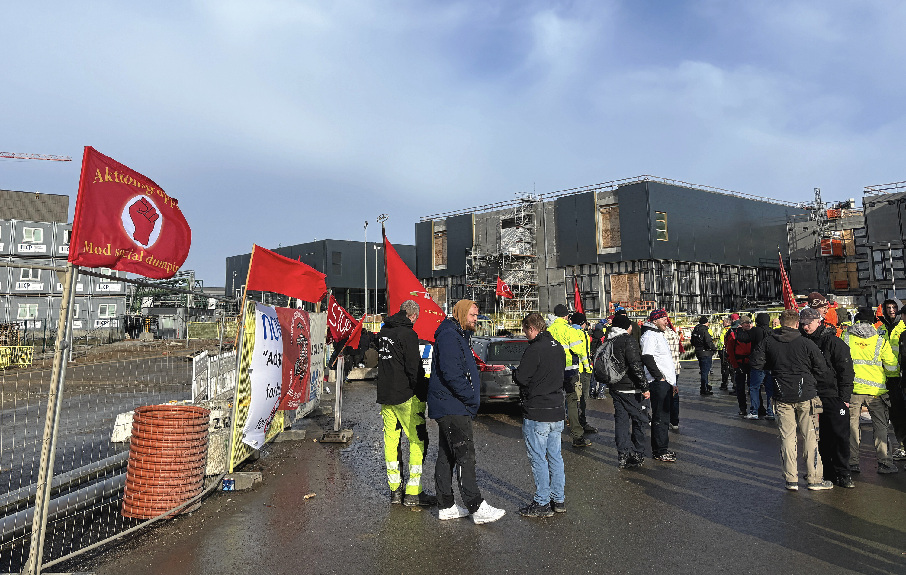 Demonstration ved Novo Nordisk i Kalundborg.