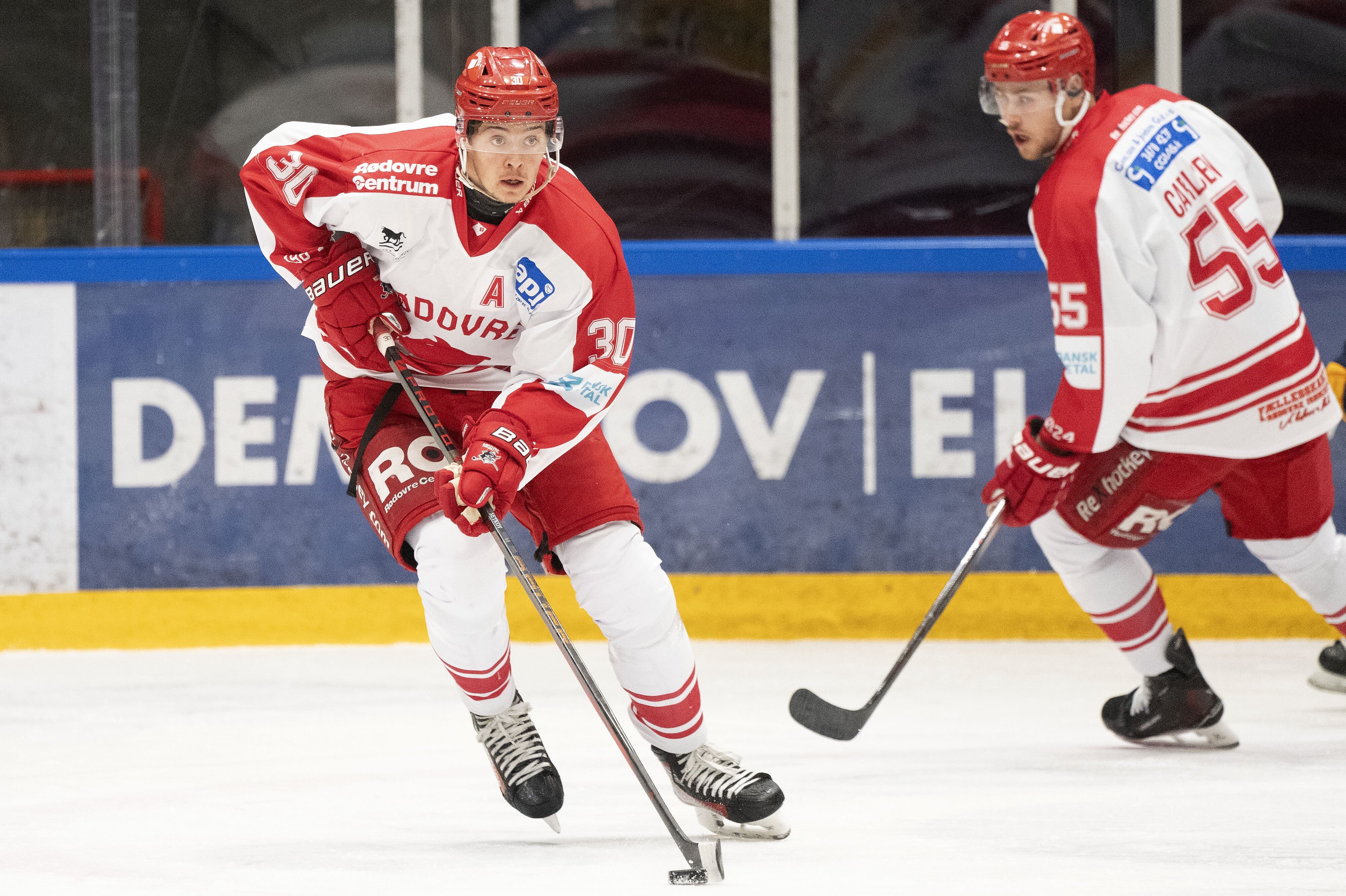 Rødovres danske landsholdsback Malte Setkov scorede de to afgørende mål i sejren over Herning. (Arkivfoto).