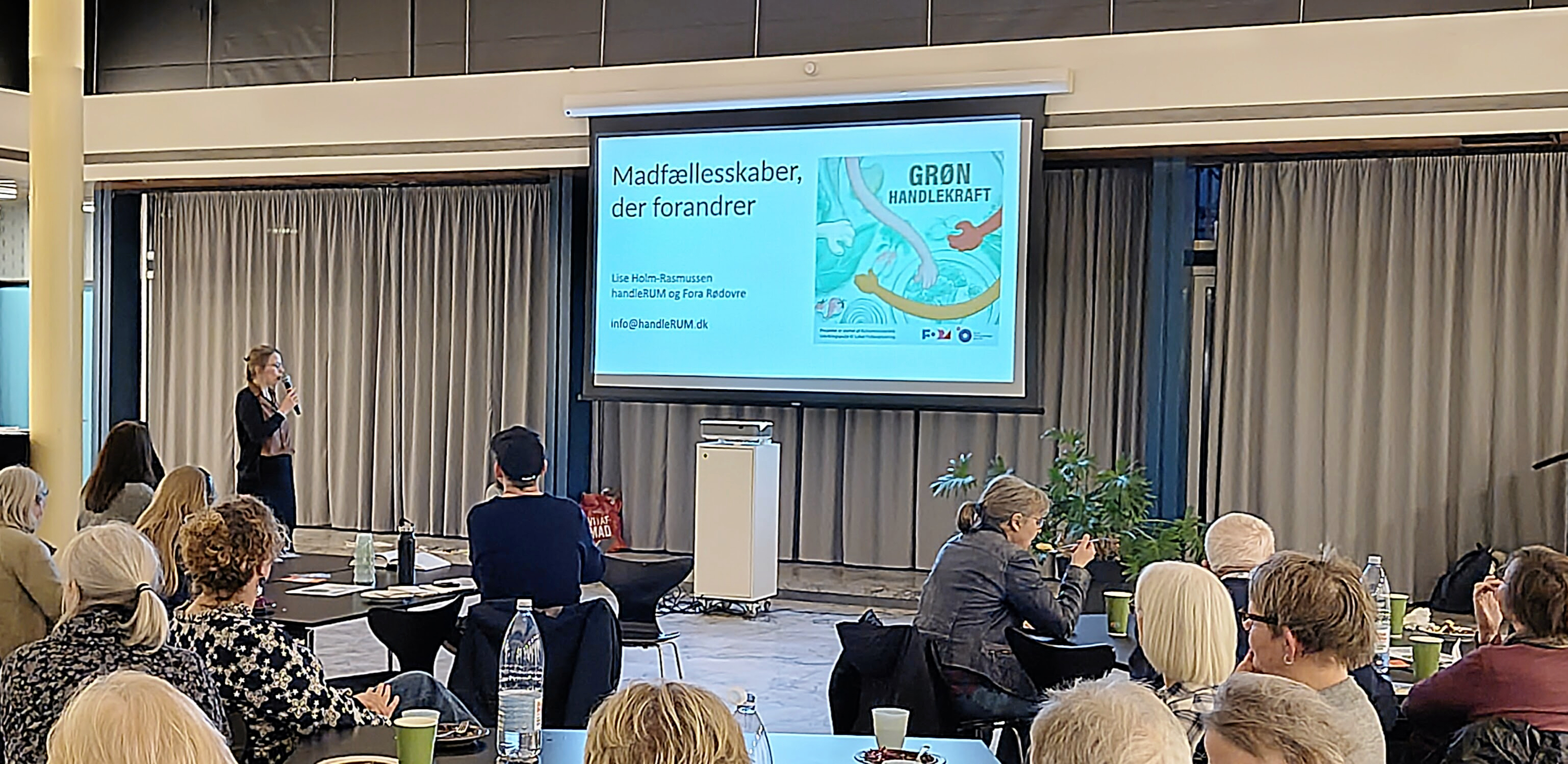 Lise Holm-Rasmussen fra Fora Rødovre holdt foredrag ved arrangementet. Det er også Fora Rødovre, som tilbyder gratis inspirationskurser for grønne madværter.