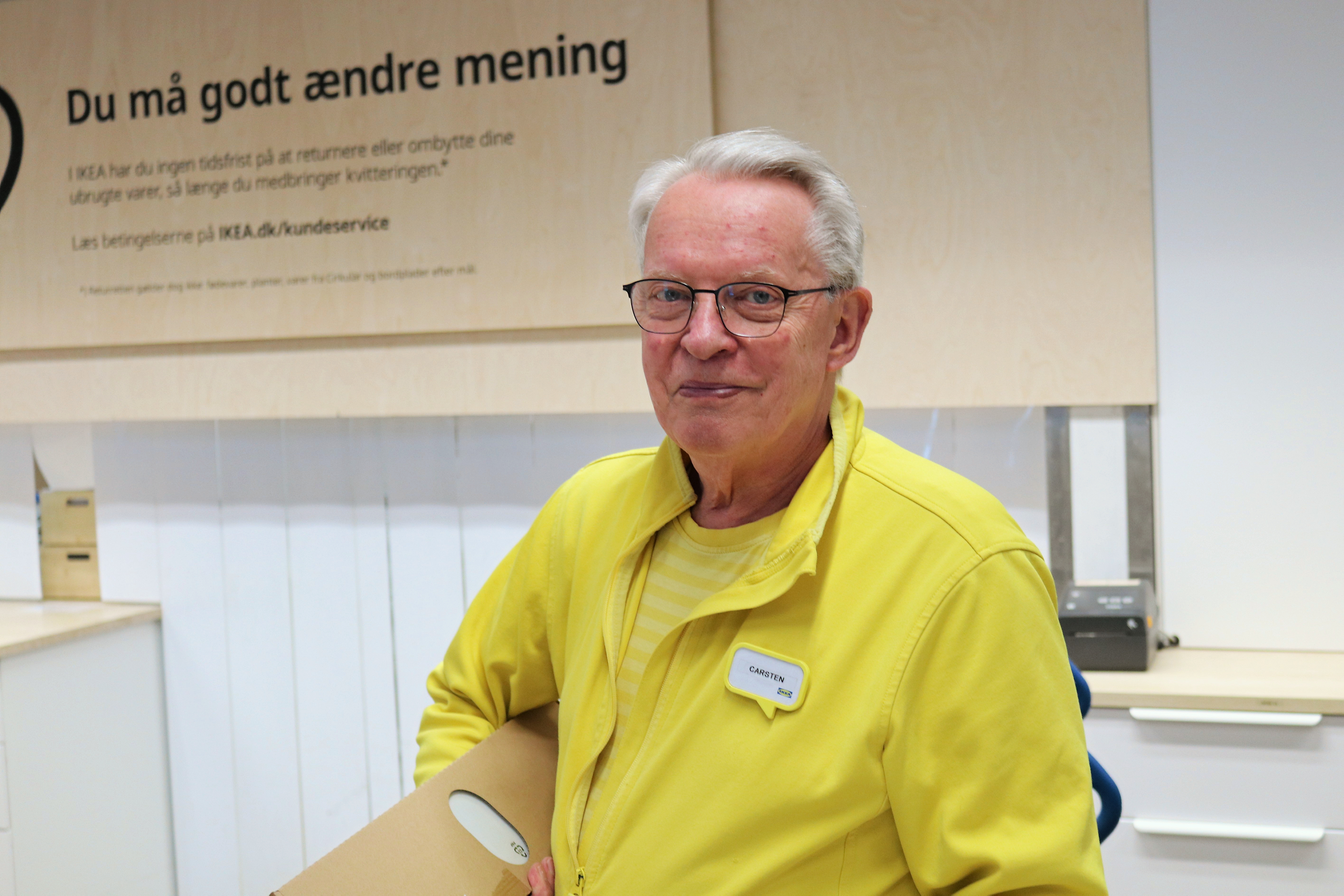 Carsten Poulsen er folkepensionist, men arbejder stadig, og han elsker det.
