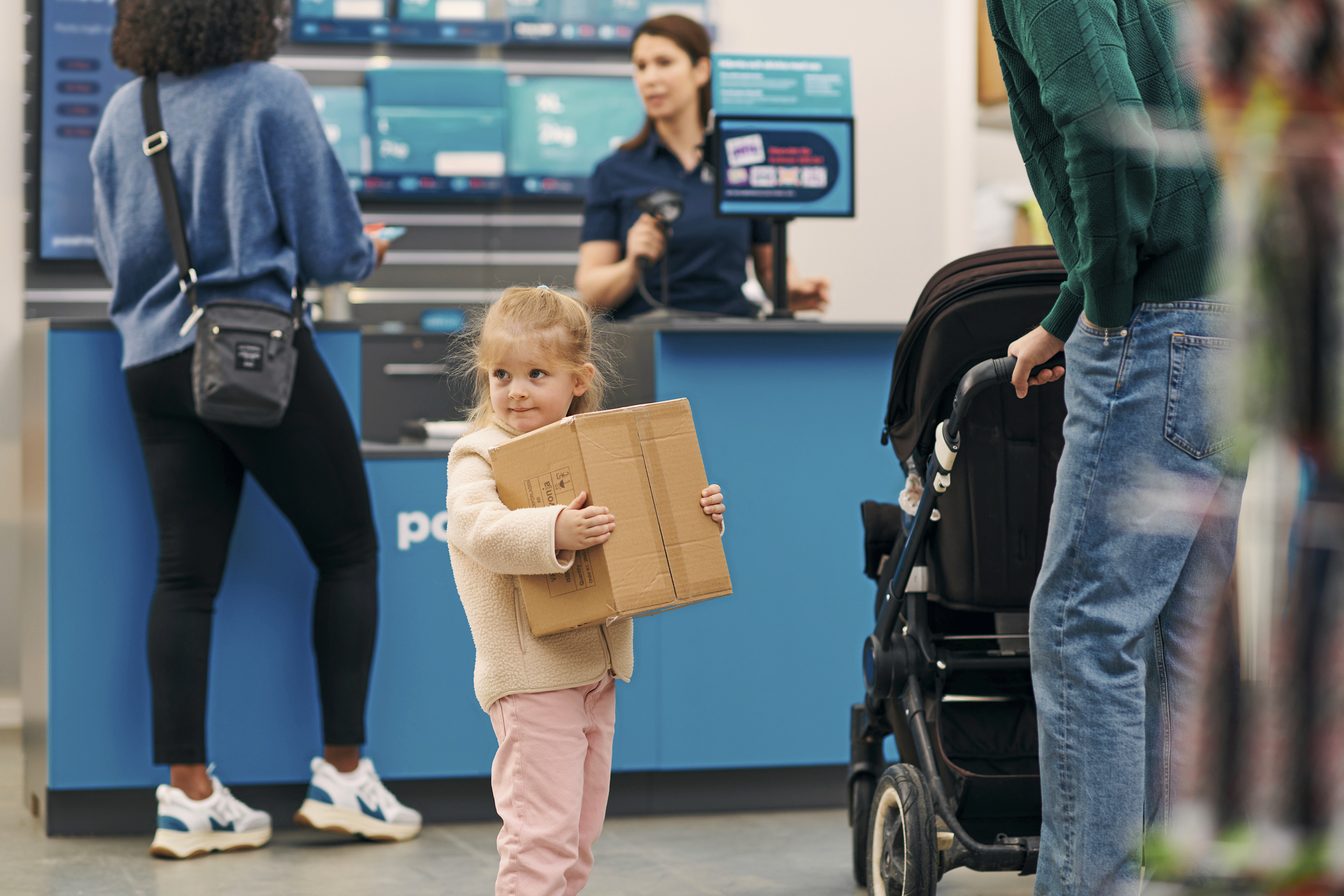 Den nye pakkeshop kommer til at have en central placering, og kan tilpasses til at ordne indkøb, samtidig med at indkøbene kan klares.