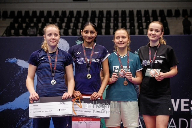 Glade vindere fra DM, med Gabriela Illum yderst til højre.