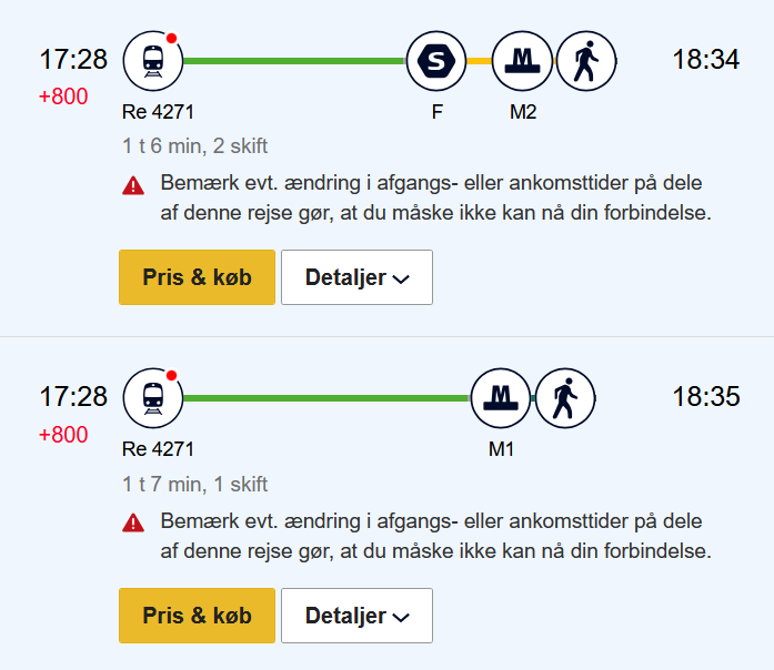 Der er store forsinkelser fra Helsingør. Også på Rejseplanen, hvor der er meldinger om op til 800 minutters forsinkelse. - Christian Juul Randers Der er store forsinkelser fra Helsingør. Også på Rejseplanen, hvor der er meldinger om op til 800 minutters forsinkelse.