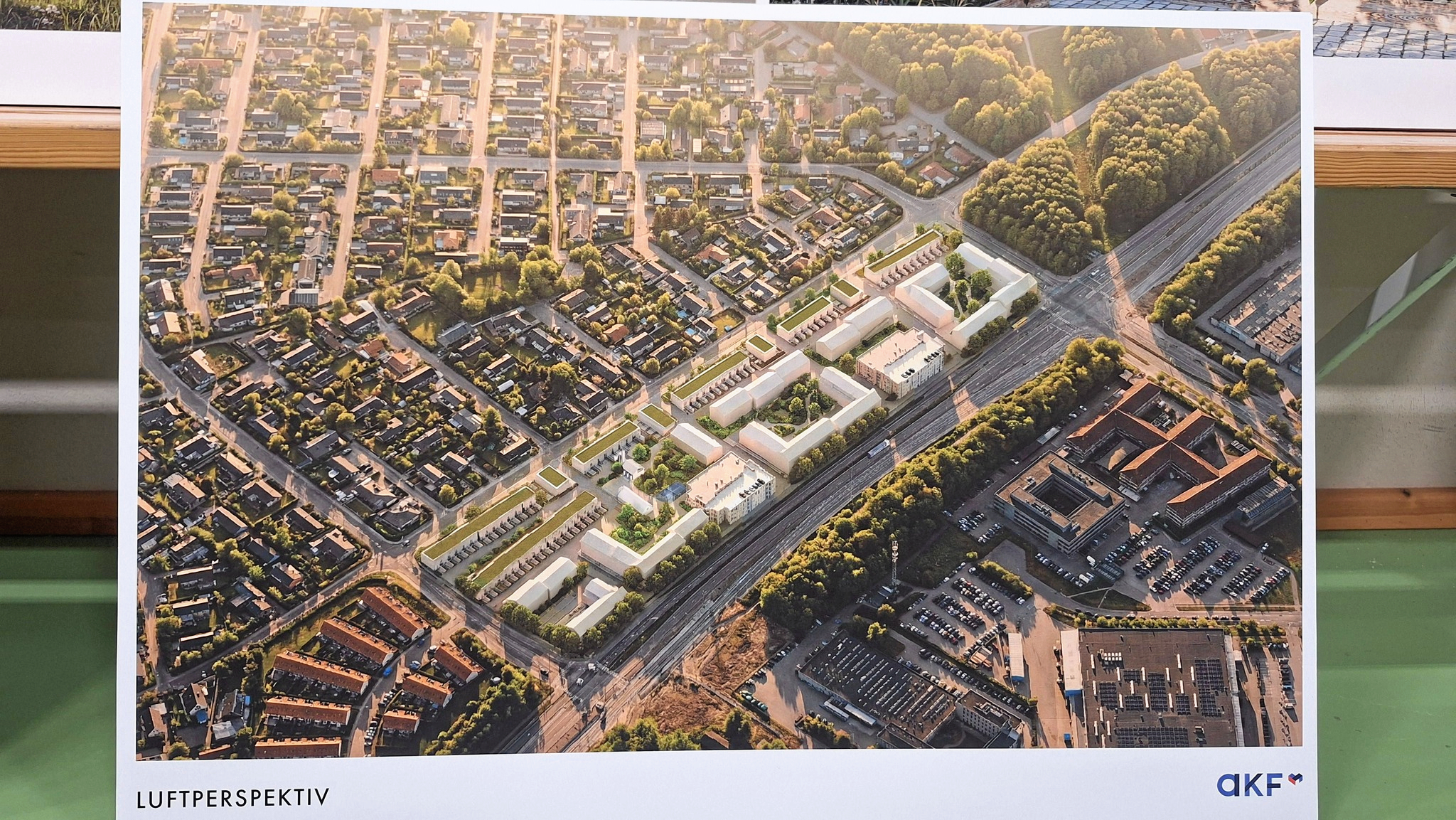 Her ses det nye projekt som skal opføres på Ejby Mosevej 30 i Ejby.