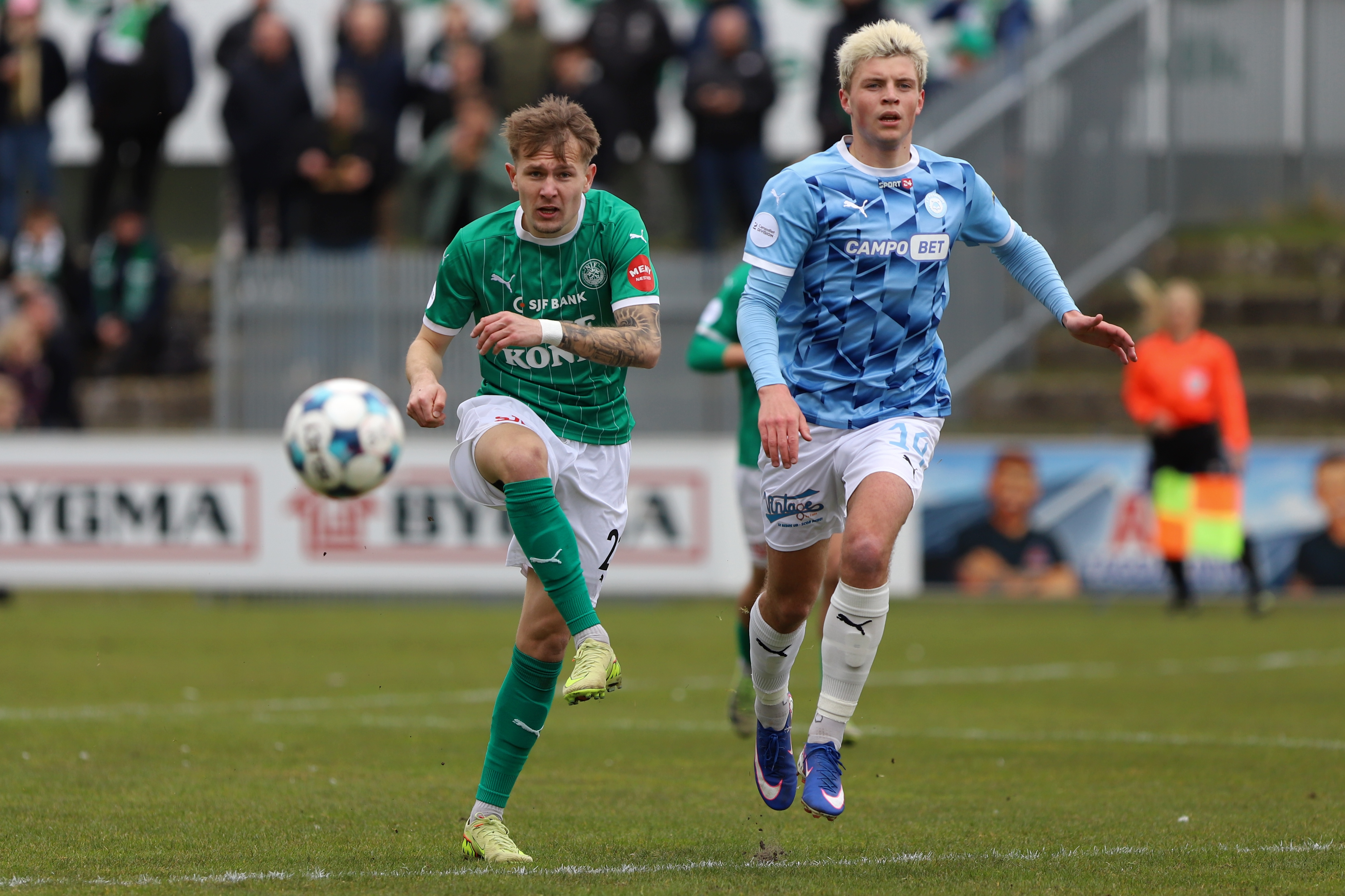 Kasper Nyegaard (t.h.) er fortid i FC Roskilde.