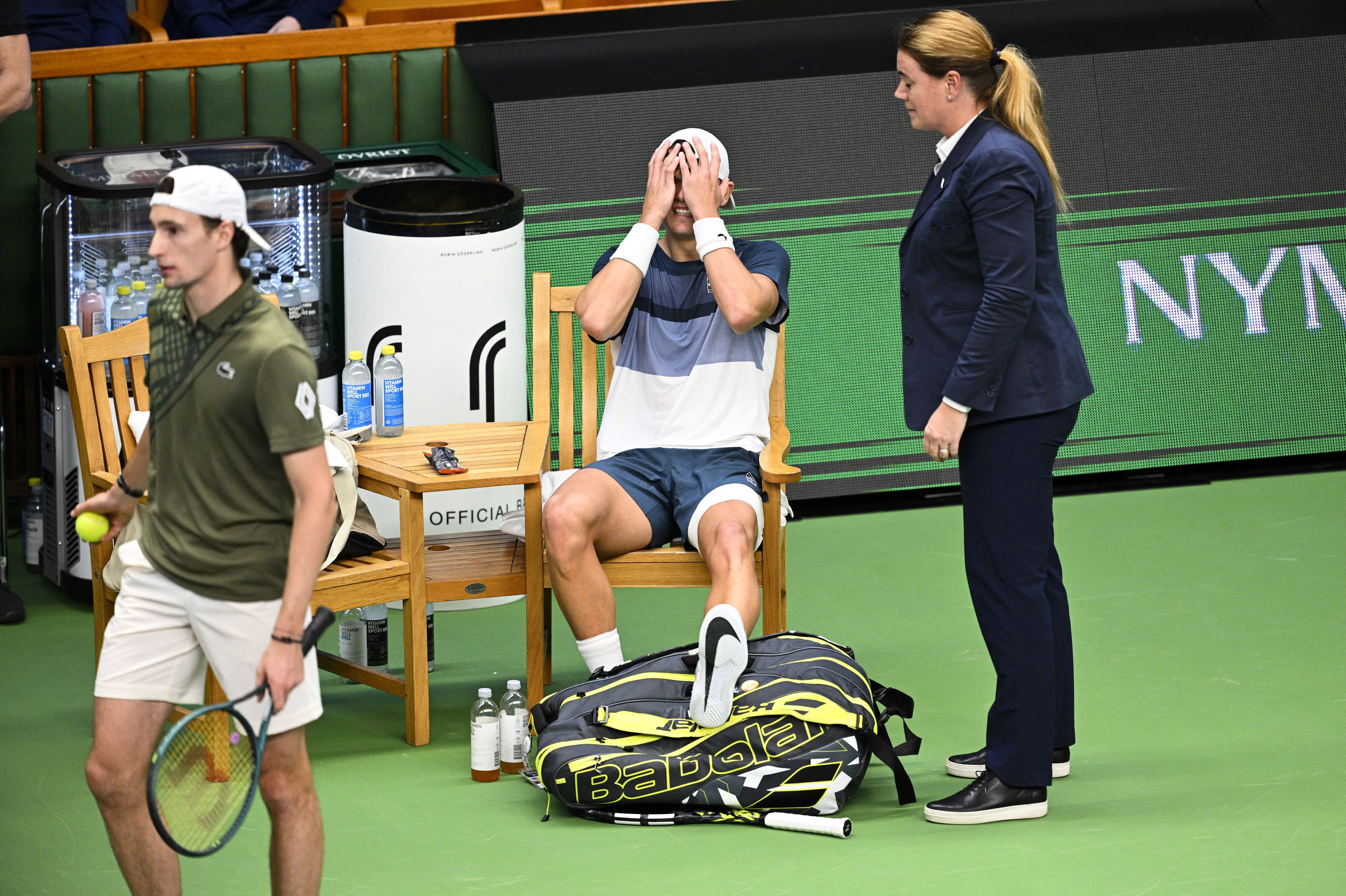 Det var ved Stockholm Open i oktober, at Rune rev sin akillessene over. Nu venter et comeback i midten af maj. (Arkivfoto).
