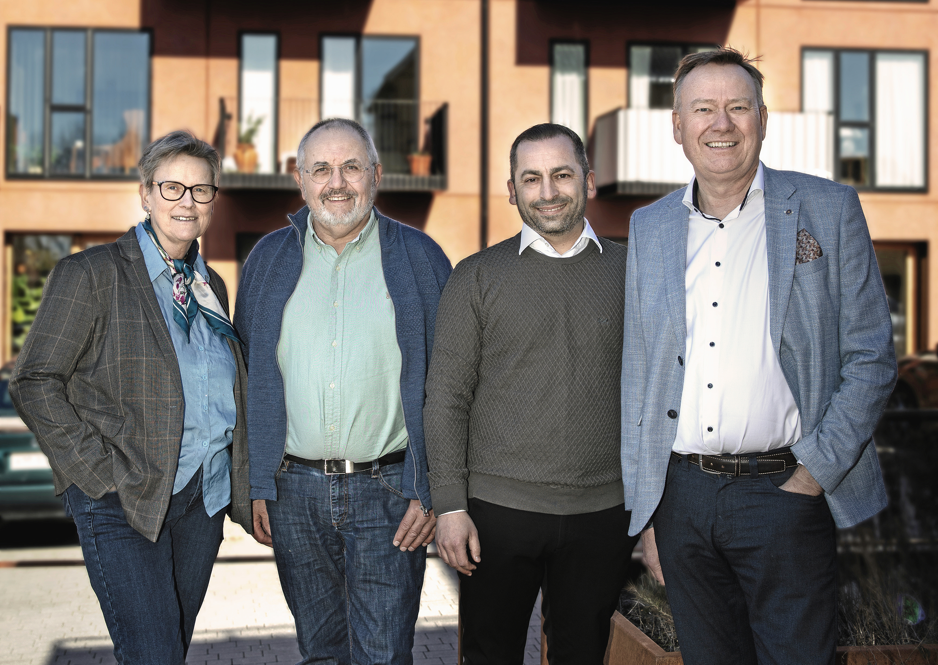 Et planlagt generationsskifte er på plads. Fra v. Lisbeth Dragsbæk, Henrik Følbæk Nielsen, Ergin Mefail og Anders Fabricius Møller.