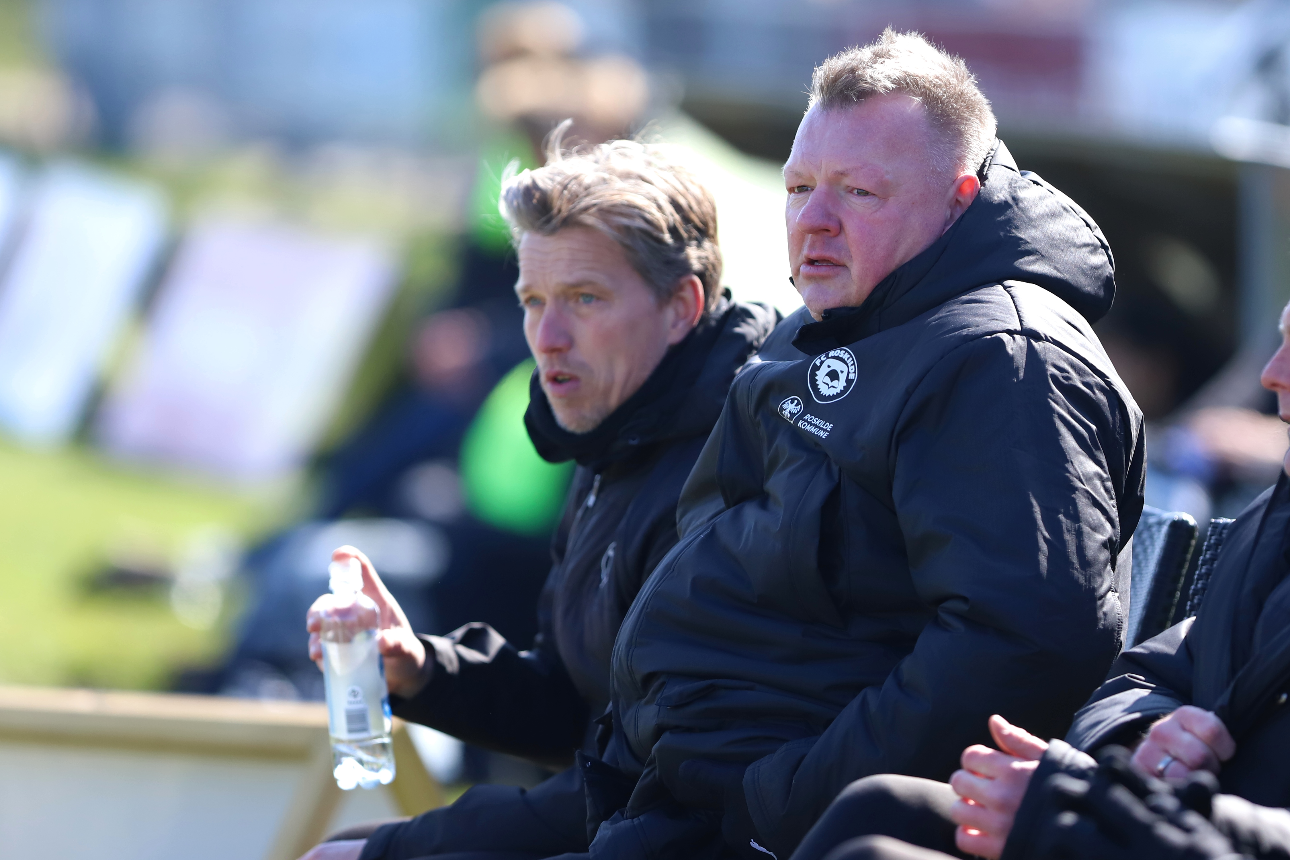 FC Roskilde-Vendsyssel, 2. division, 11. april, 2026. Anders Theil på bænken