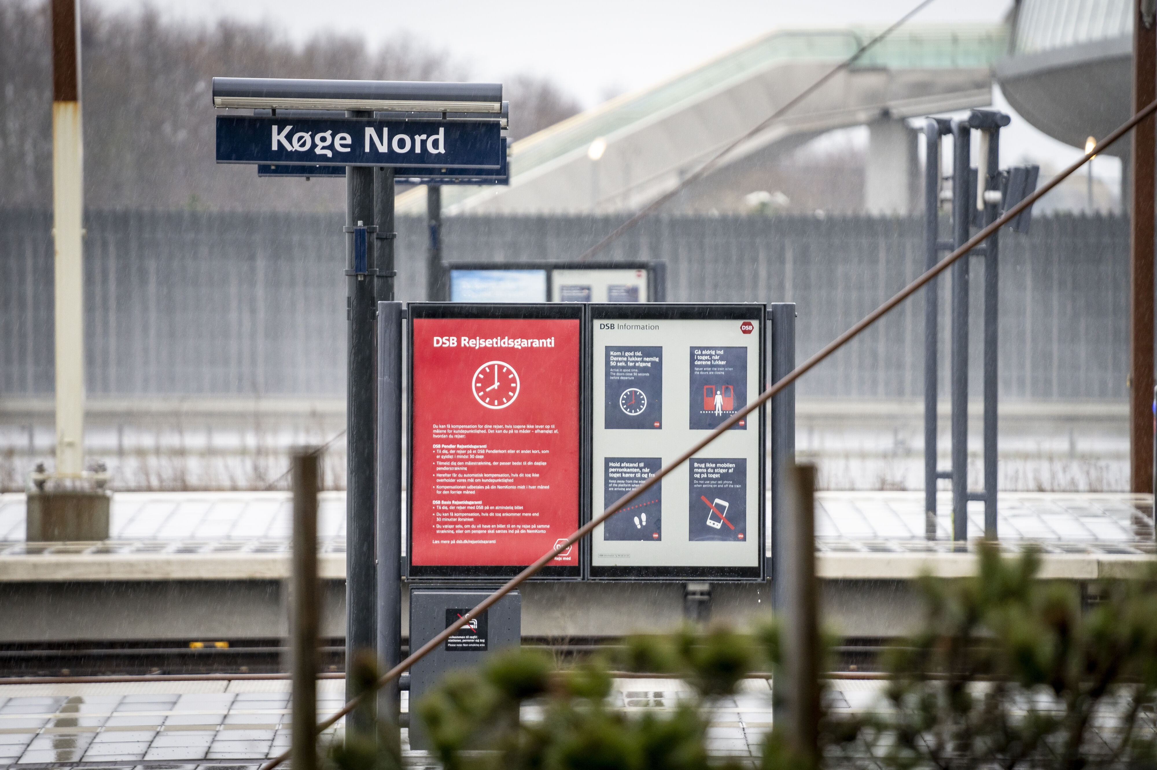 DSB har indsat togbusser mellem Ringsted og Køge Nord, fordi der er blevet revet en køreledning ned nordøst for Ringsted. (Arkivfoto).