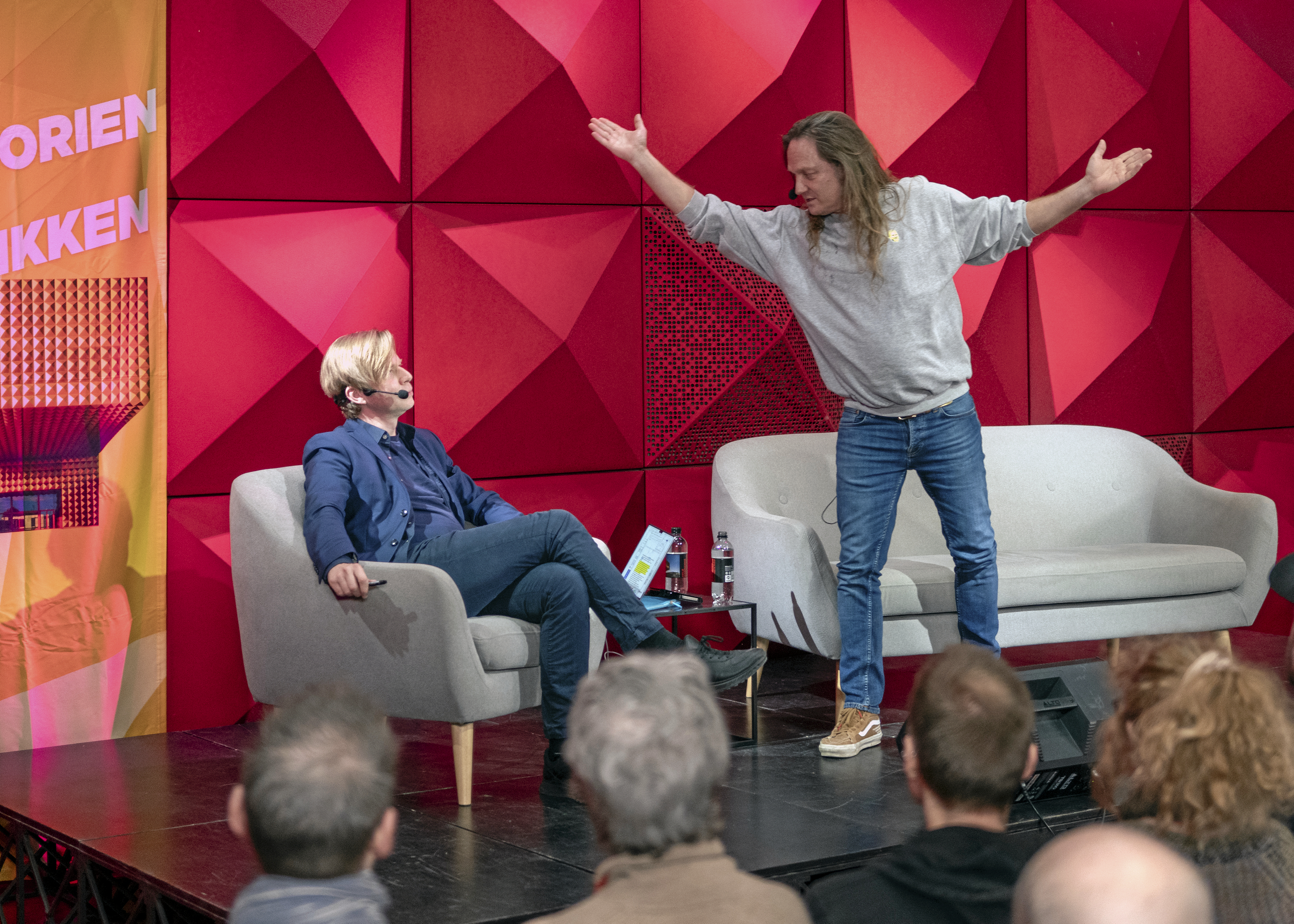 Der har været masser af arrangementer gennem de 10 år, her med Clement Kjersgaard og Jesper Binzer i 2024.