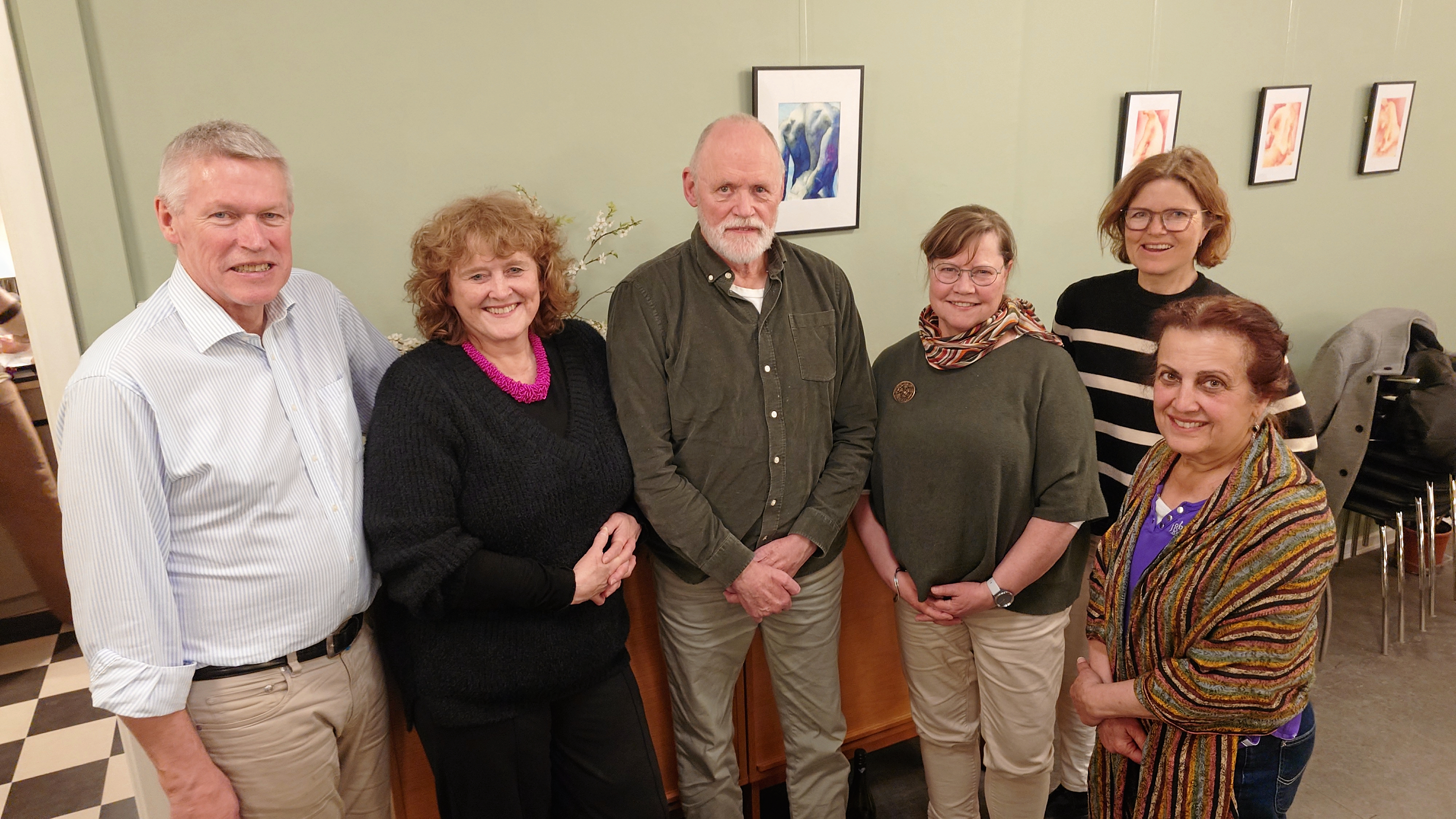 Her er den nye bestyrelsen i Hillerød Radikale Venstre. Fra venstre mod højre: Jørgen Suhr, Charlotte Holmer Kaufmanas, Ole Steen Lintrup, Anne Lintrup, Christina Thorholm og Helen Marcussen