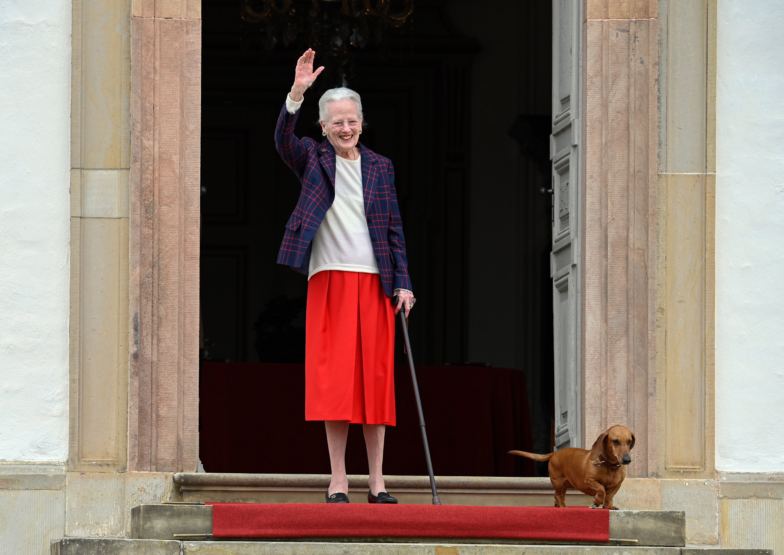Dronning Margrethe blev indlagt fredag eftermiddag. Her ses hun til fejringen af sin 86 års fødselsdag tidligere på året.