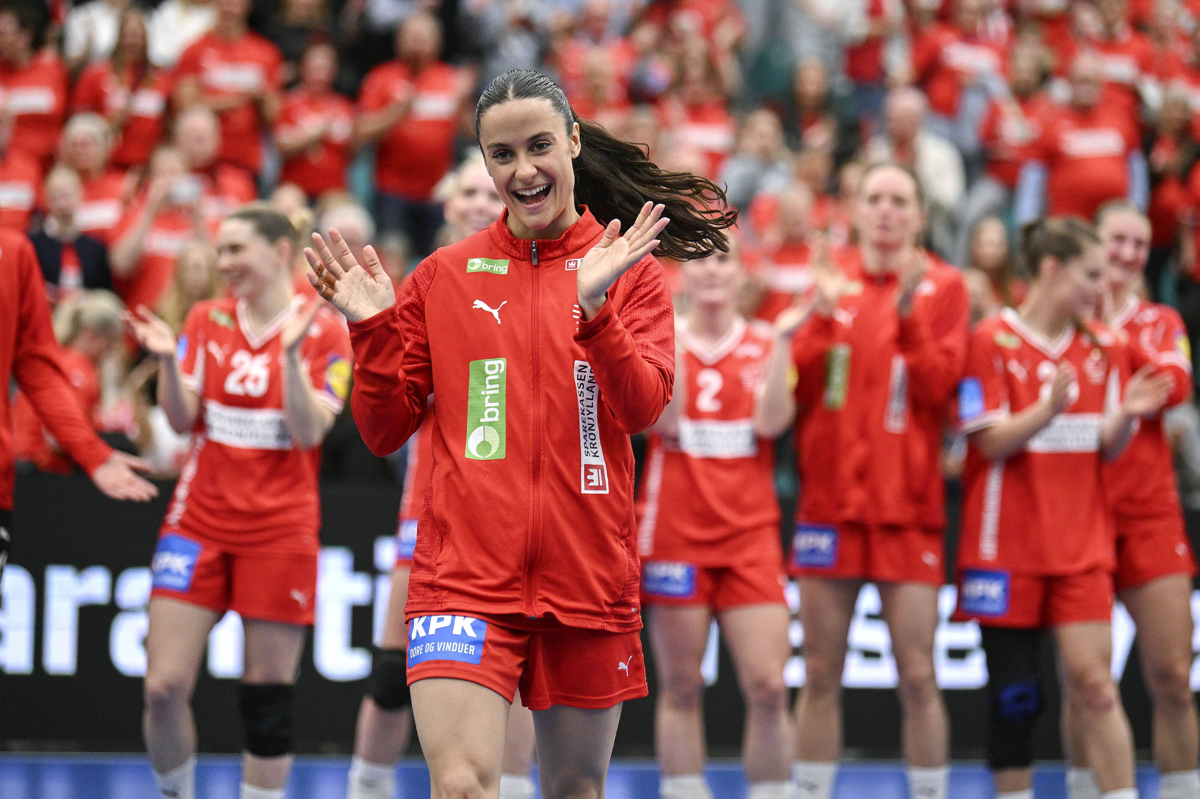 Elma Halilcevic og resten af de danske håndboldkvinder skal møde Spanien, Tyrkiet og Grækenland i det indledende gruppespil ved EM i december. (Arkivfoto).