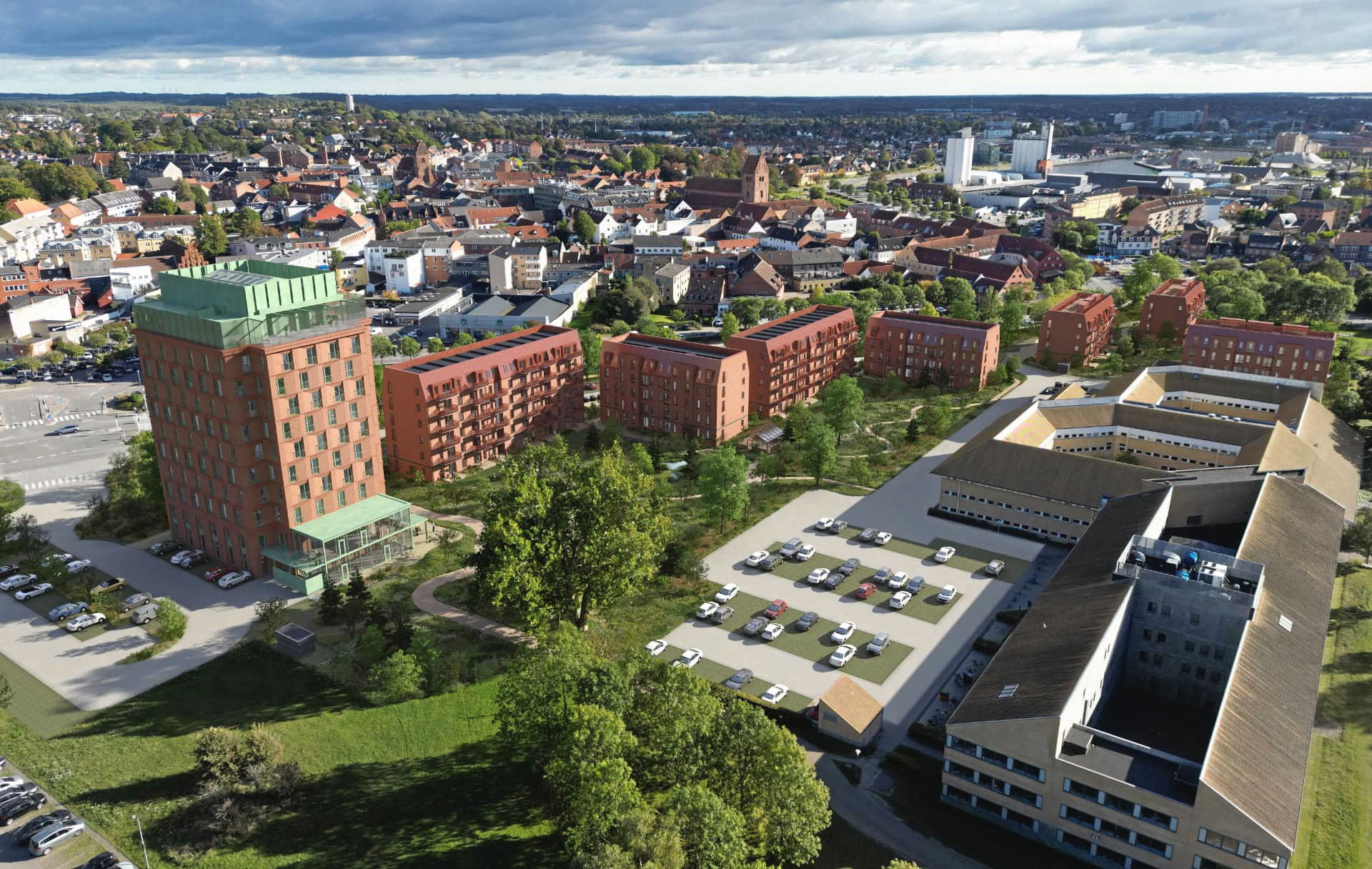 Plantegningerne for Rådmandshaven, hvor Lisbeth Dahl Jørgensen gerne vil have en klar plan for beskyttelsen af byens borgere.