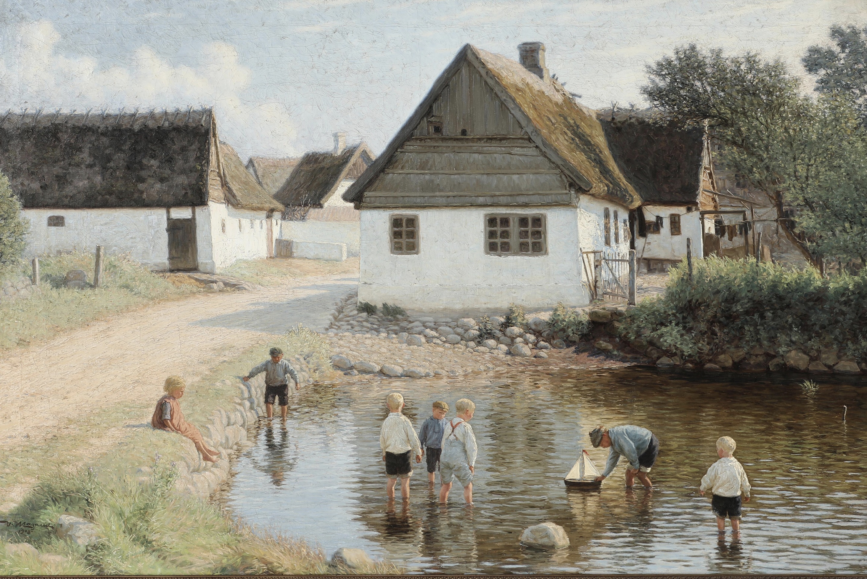 Gadekæret kunne let genskabes ved at standse pumpeværket, der i dag sender vandet ud i landsbyens kloak-system, mener skribenten.