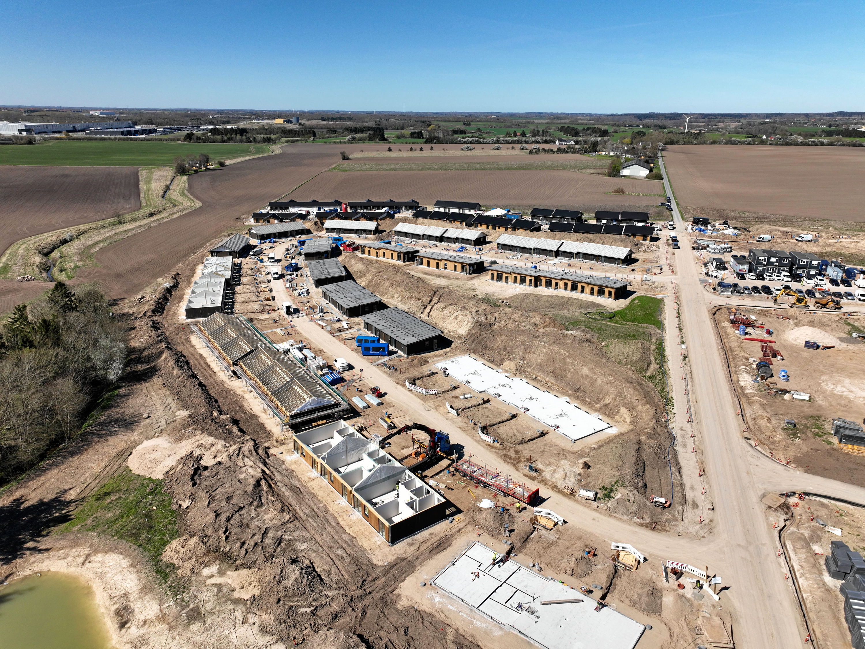 Kirsebærkvarteret i Kværkeby er tilsyneladende populært. De første boliger ventes klar i løbet af sensommeren.