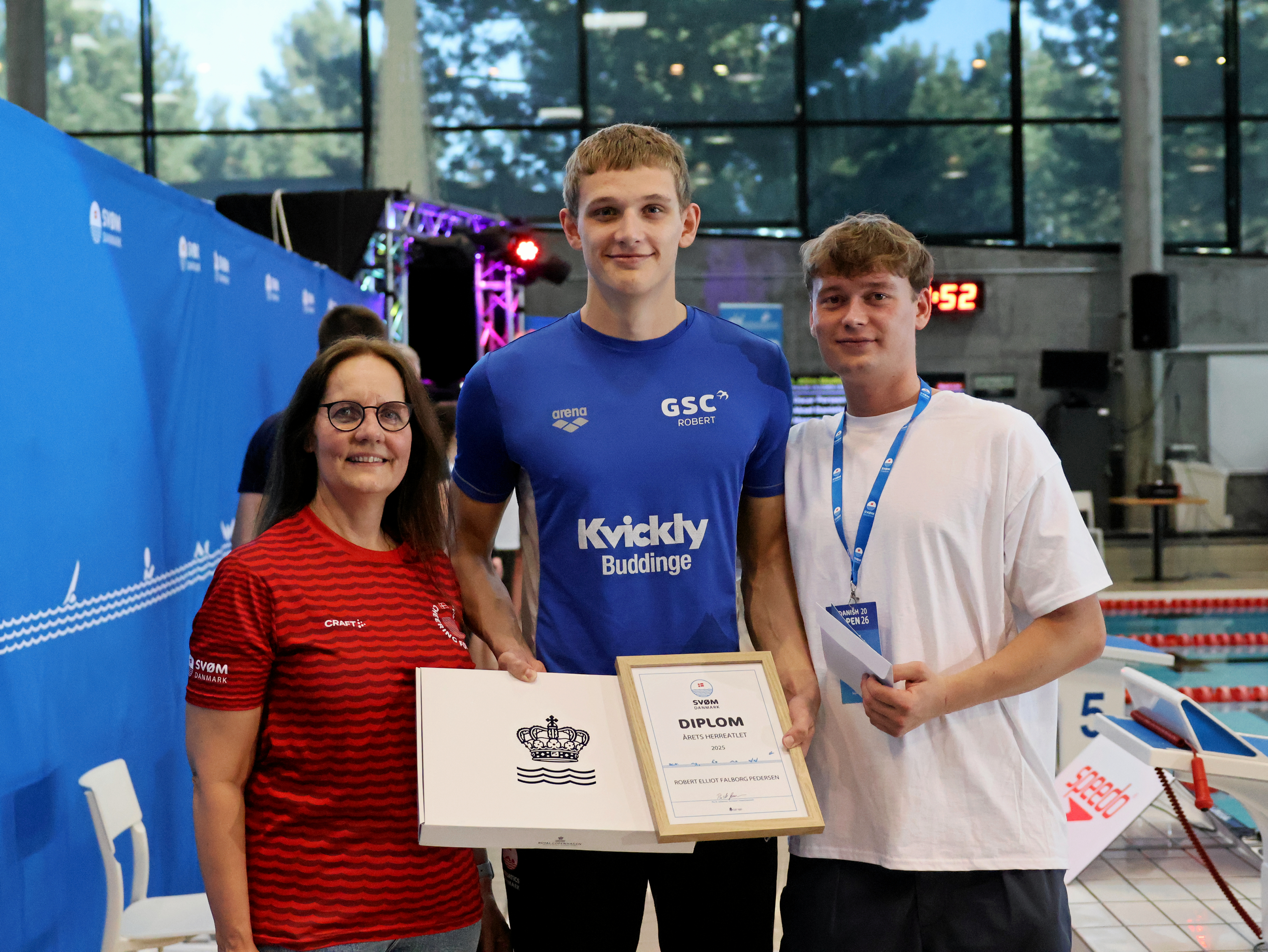 Robert E. Falborg Pedersen blev hyldet før finalerne i Danish Open.