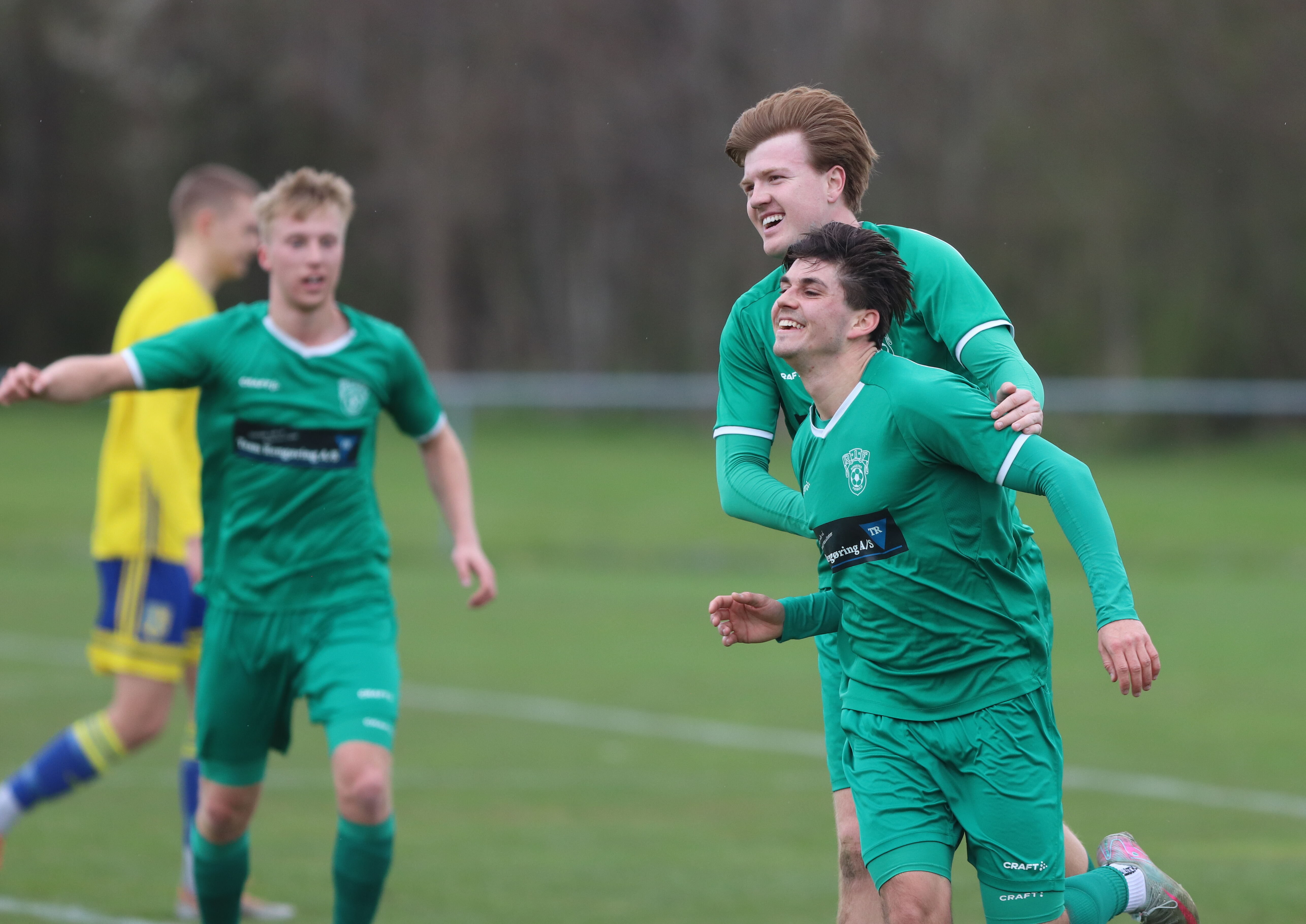 Martin Sander (forrest), Valdemar Mikkelsen og Gustav Møller (t.v.) er tre spillere, som sportschefen peger på har været med til at løfte Ringsted IF til et nyt niveau denne sæson.