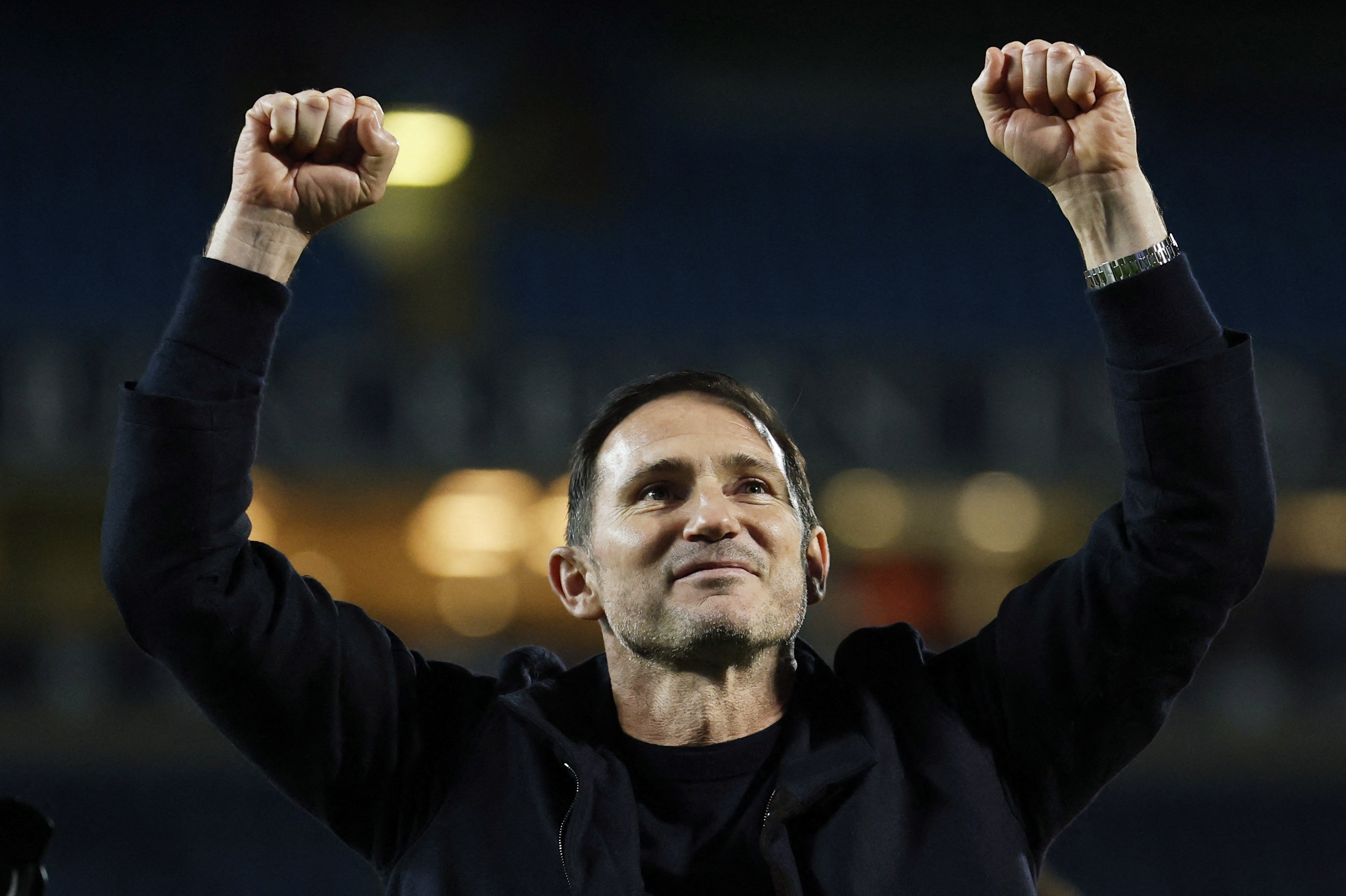Cheftræner Frank Lampard jubler, efter at Coventry har sikret sig oprykning til Premier League fra næste sæson. (Arkivfoto).