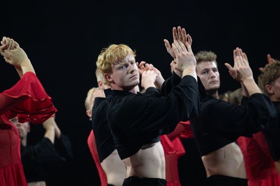 Jens Noe-Nygaard under holdets show i Odense på DK Tour 2026.