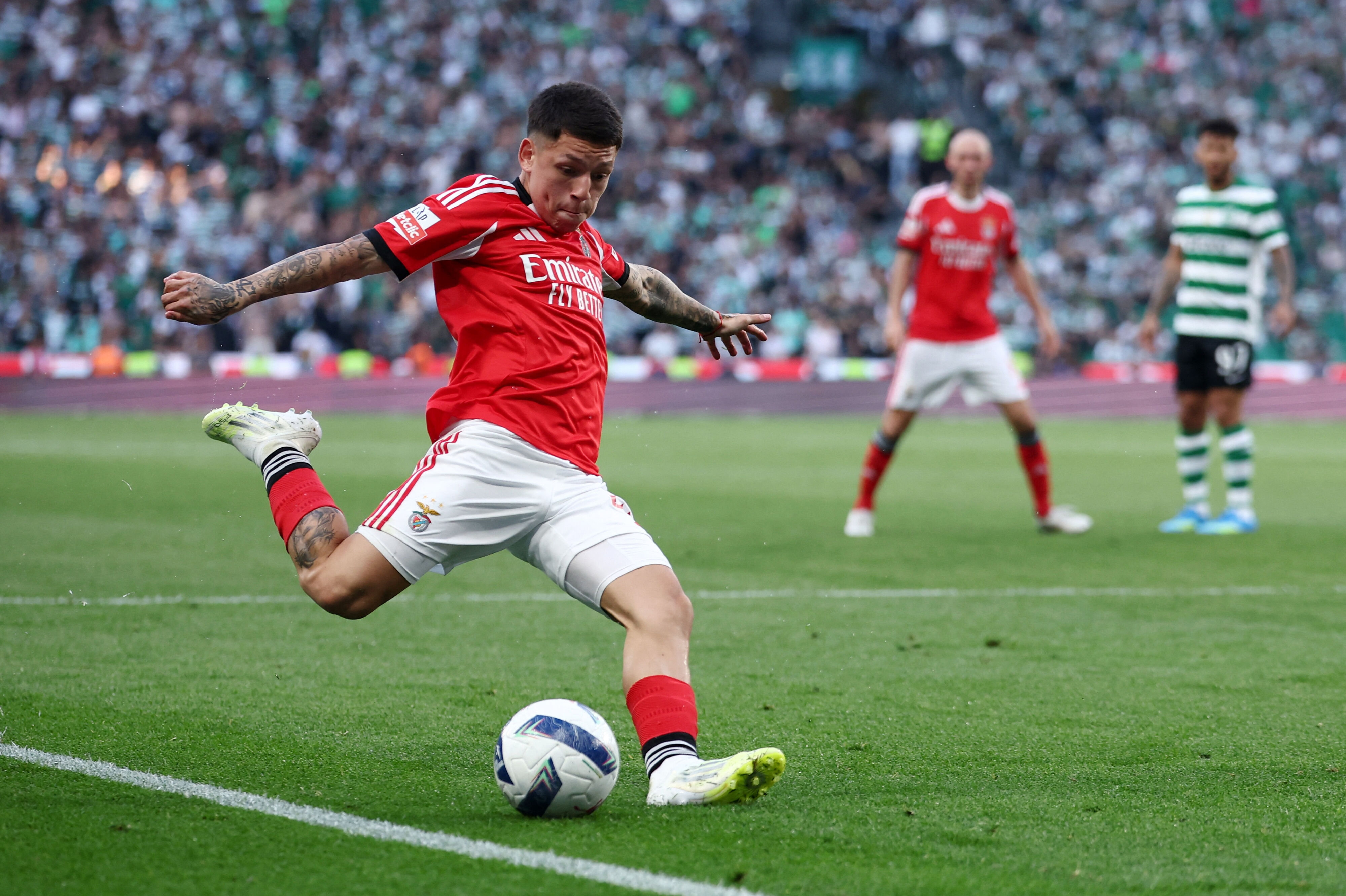 Benfica-spilleren Gianluca Prestianni har hele tiden erklæret sig uskyldig i sag om racisme. (Arkivfoto).