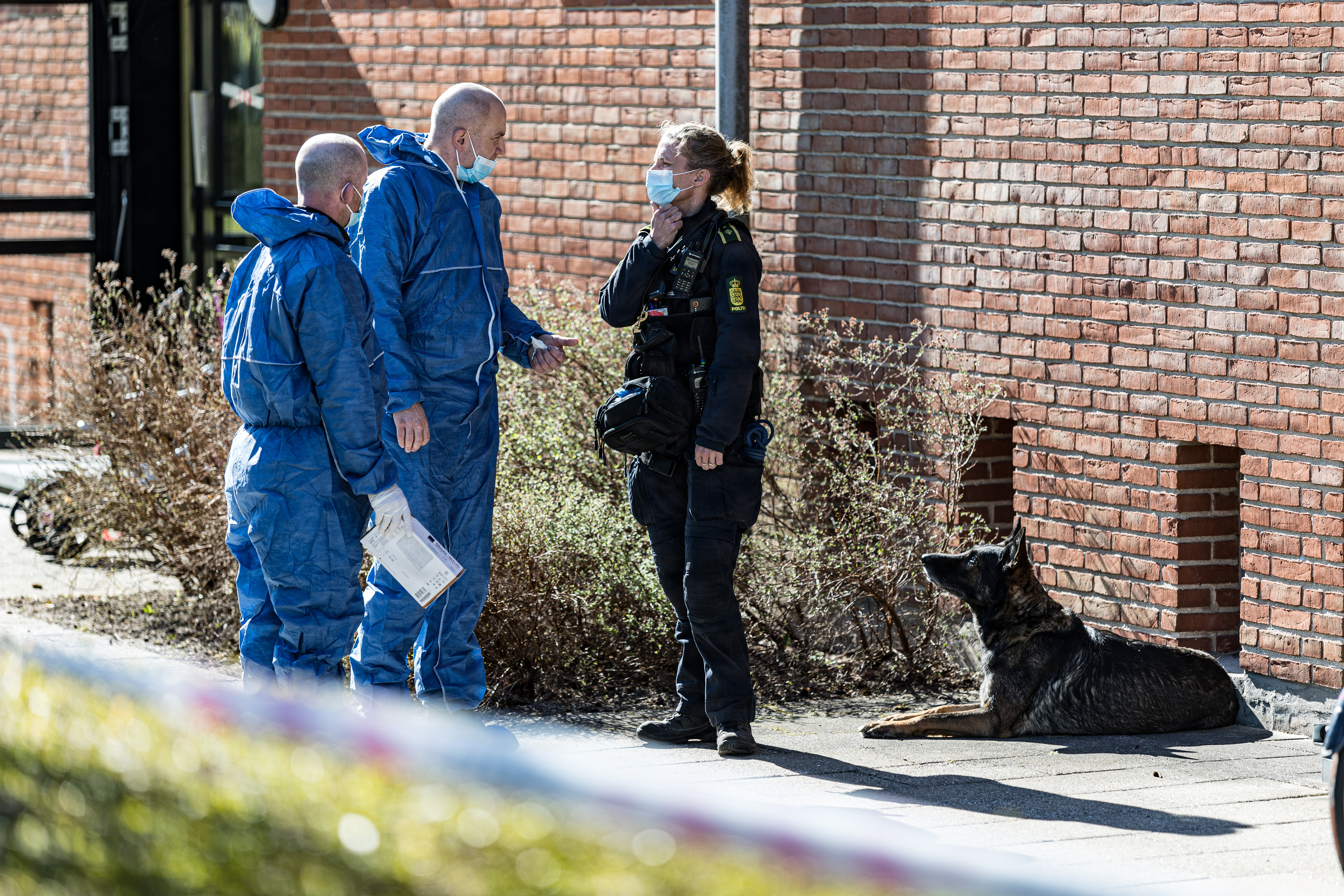 Politiets teknikere er her til morgen til stede på en adresse i Kgs. Lyngby.