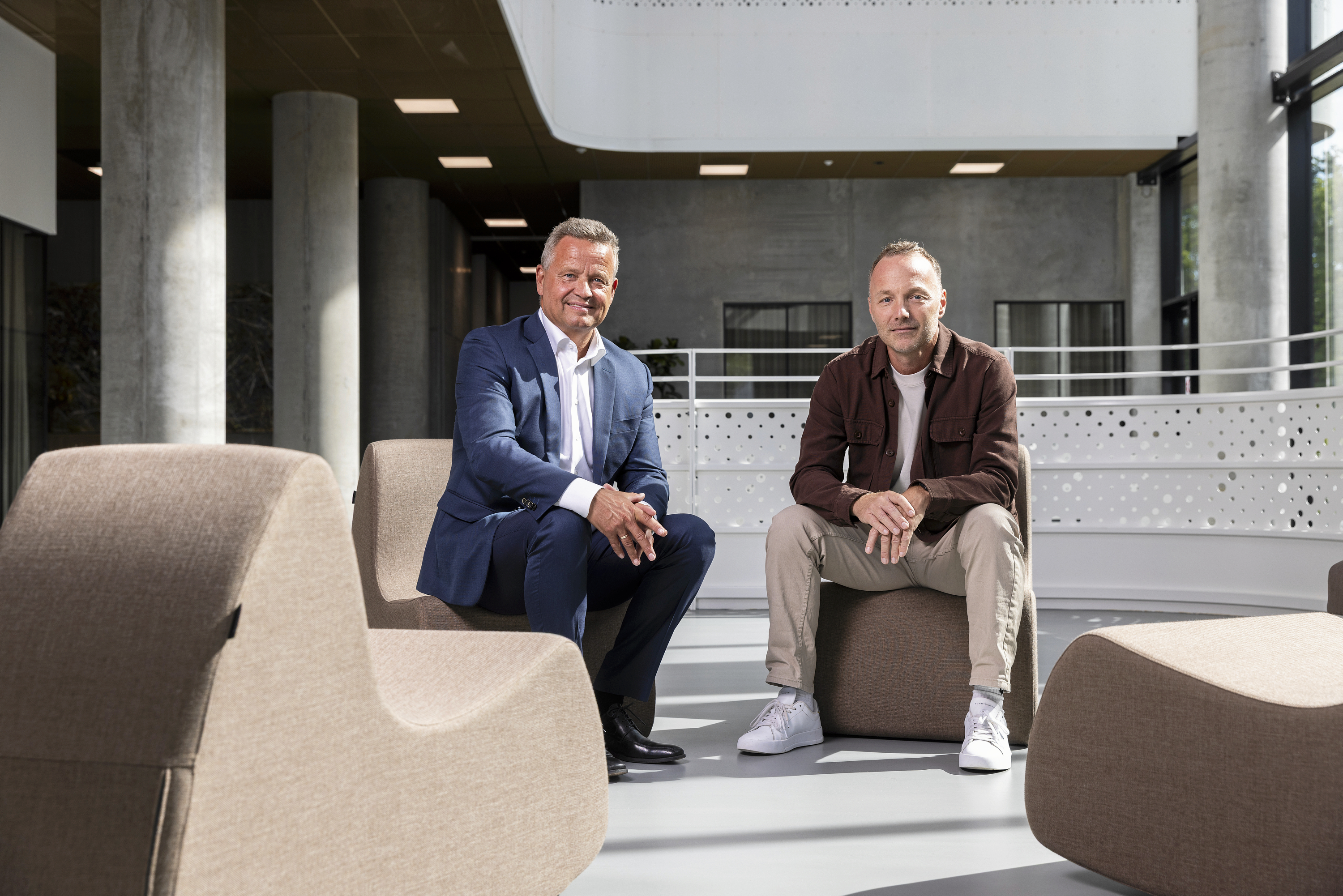 De to stiftere af NetCloud, Brian Luplau (t.v) og Kasper Kruse har fået en flot hæderspris for deres IT-system Echo.