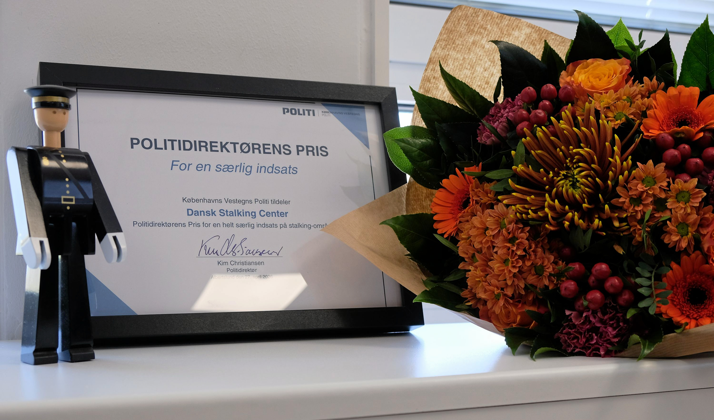 Politidirektørens Pris for 2025 gik til Dansk Stalking Center.