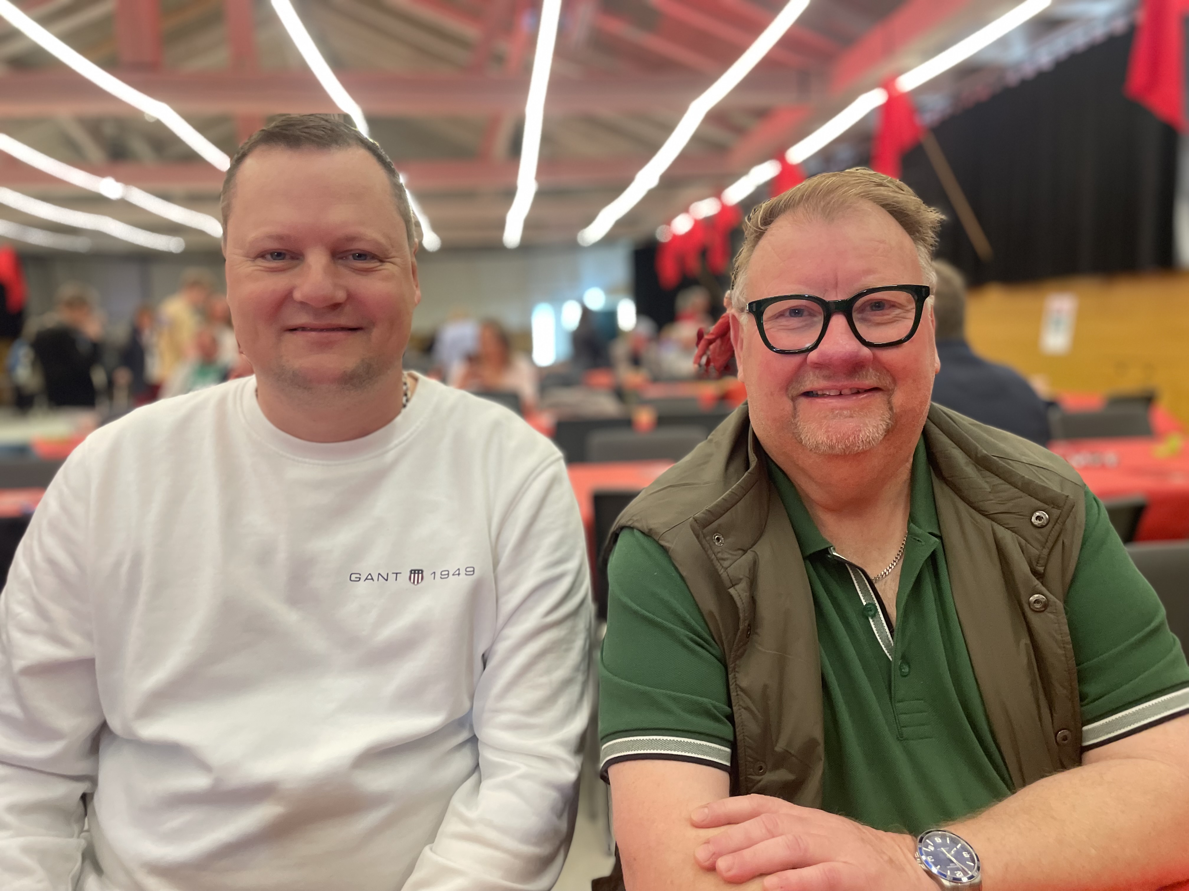 Bjørn Lütjens og Tommy Eriksen til den første 1. maj uden en socialdemokrat for bordenden på rådhuset i Teatergade.