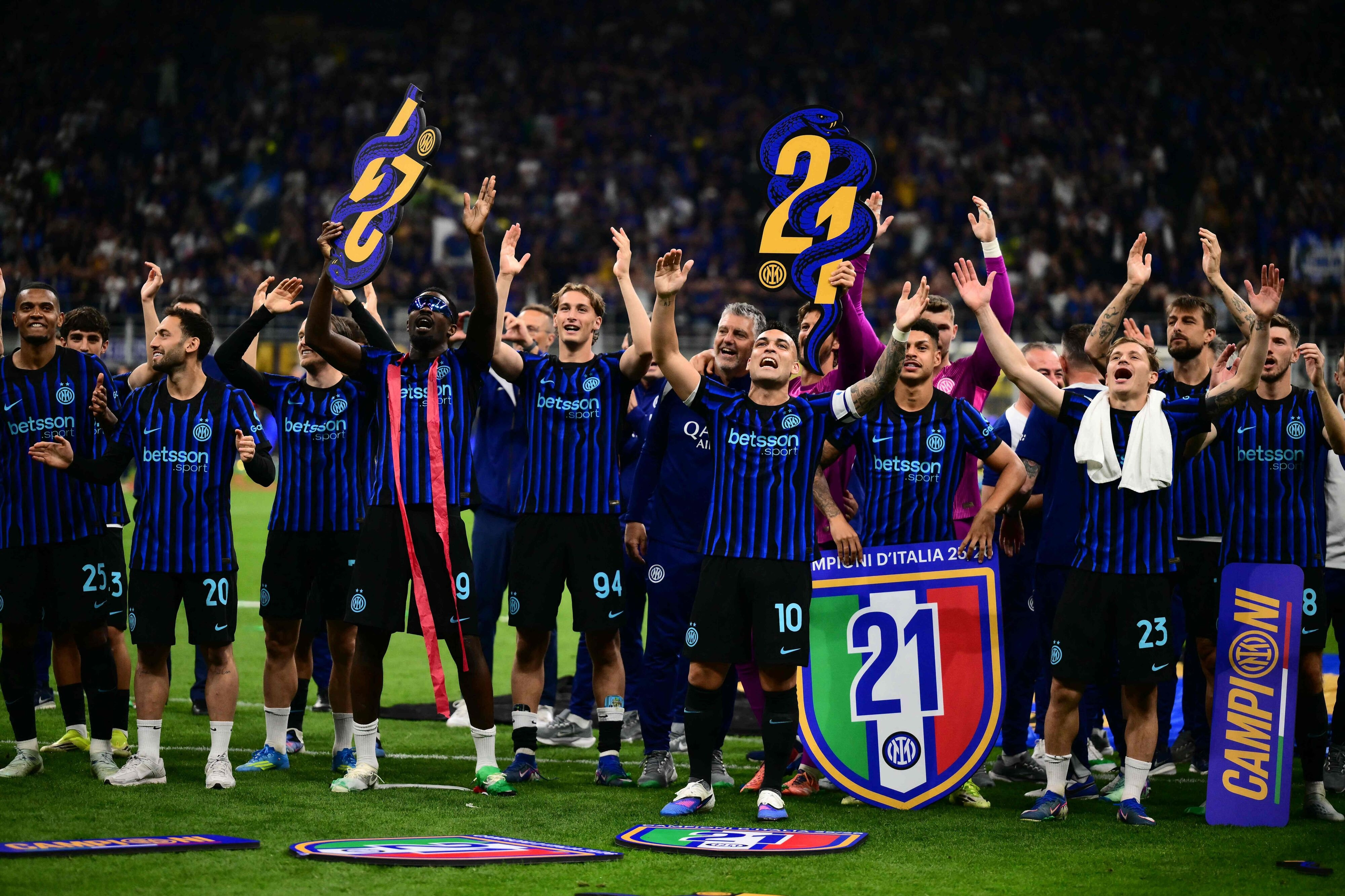Inter fejrede søndag klubbens 21. italienske mesterskab efter en 2-0-sejr over Parma.