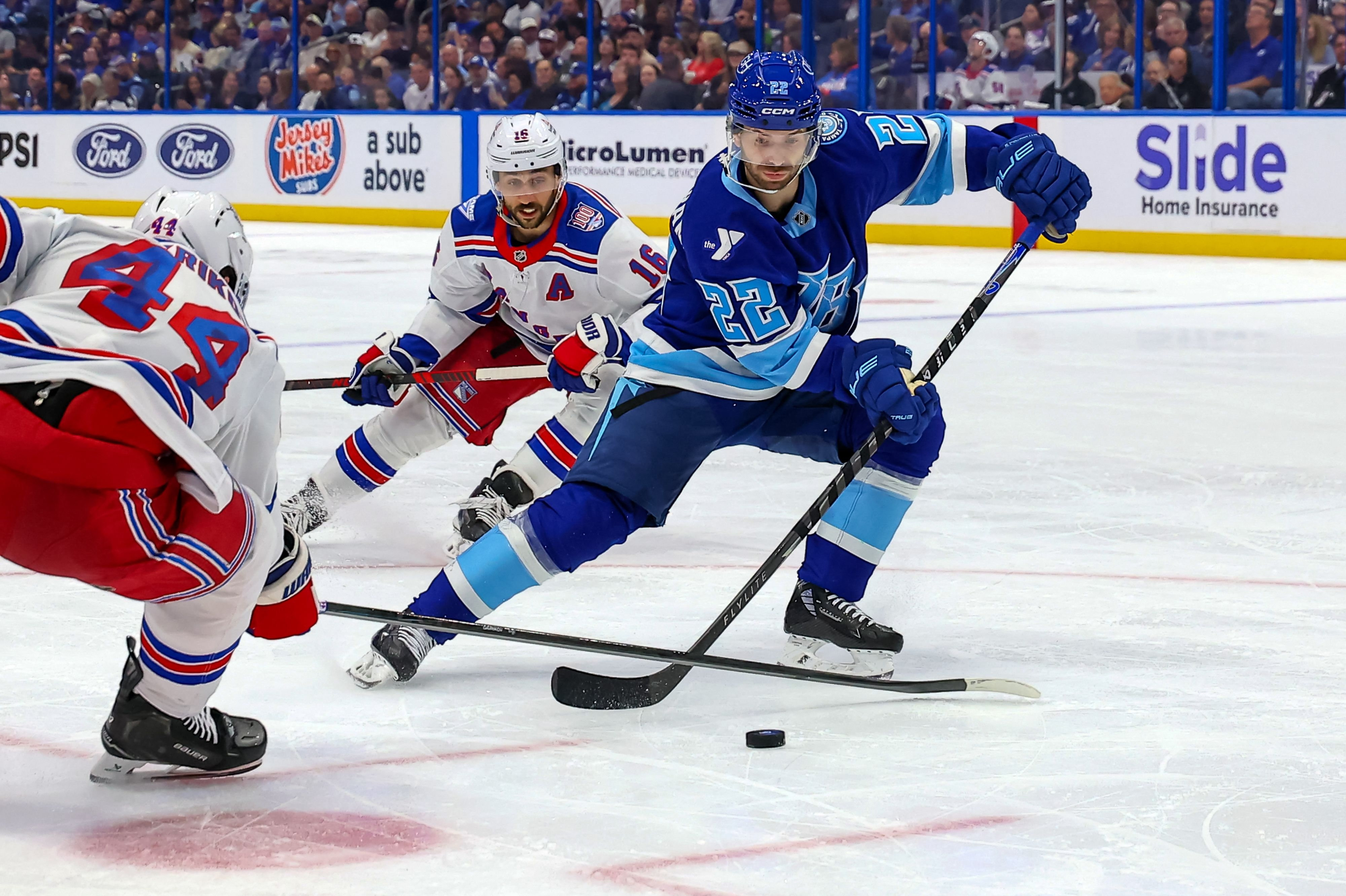 Oliver Bjorkstrand og Tampa Bay Lightning er ude af NHL-slutspillet efter et nederlag til Montreal Canadiens. (Arkivfoto).