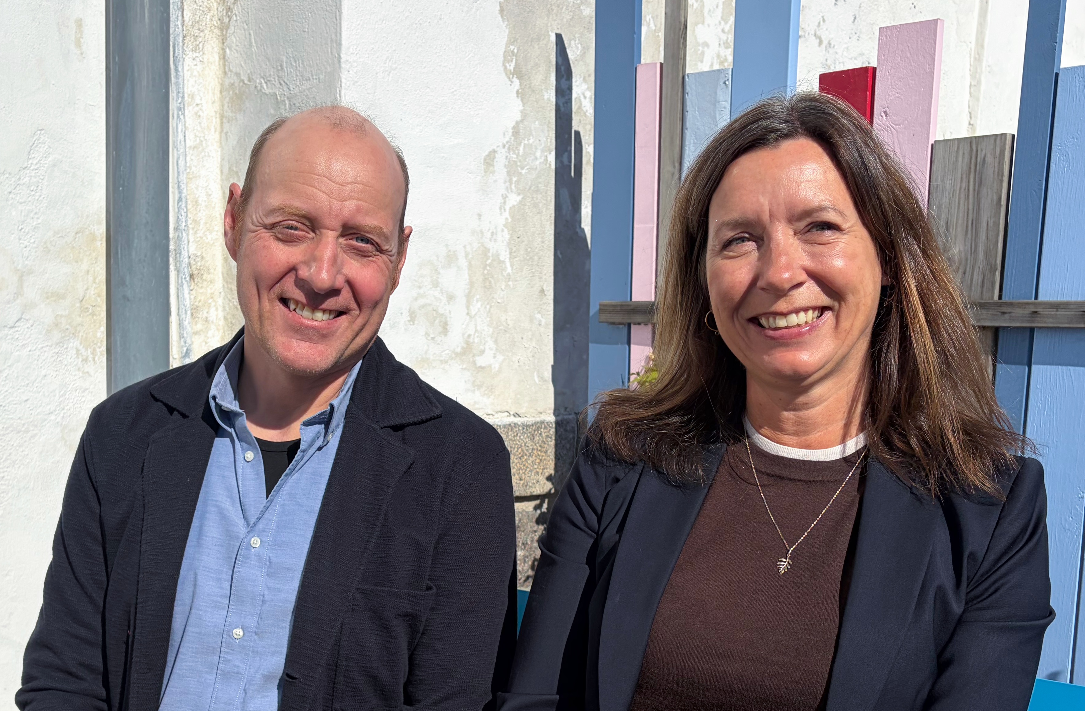 Tidligere direktør Rasmus Eibye og Annemette V. Thomsen.