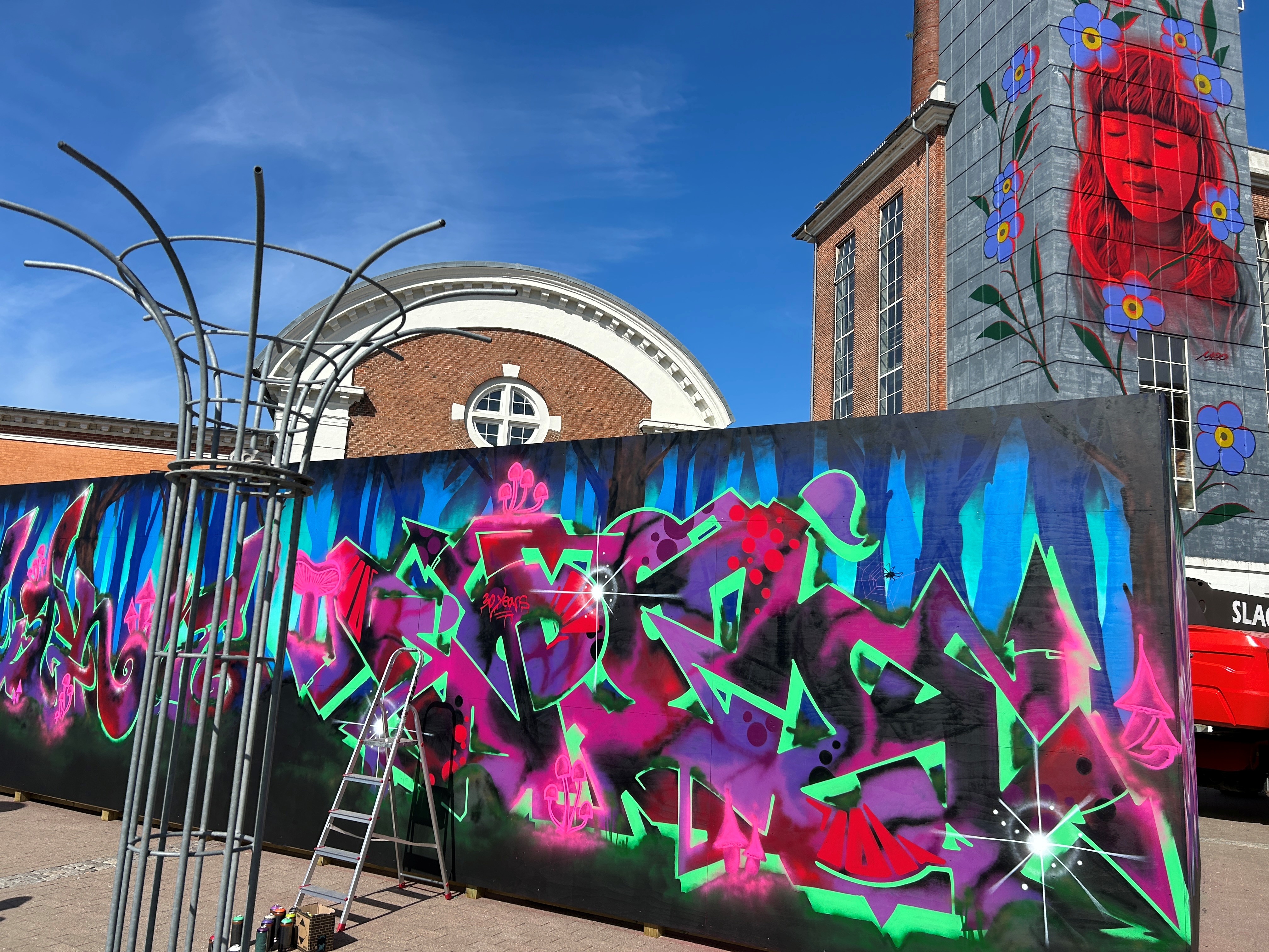 Professionelle og lokale kunstnere slog sig løs i fire dage på den sjette Slagelse Street & Art festival.