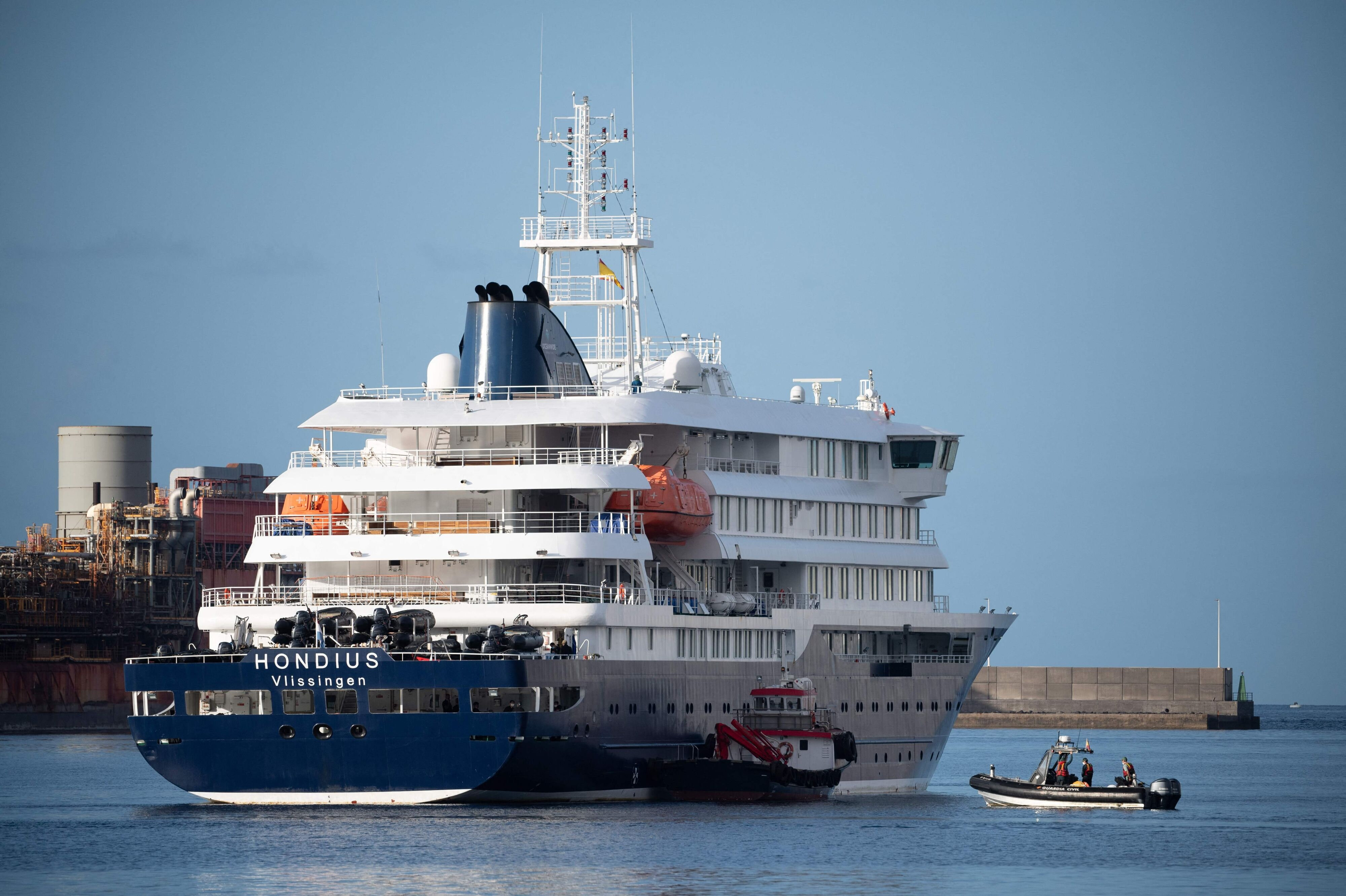 Passagerer på krydstogtskibet MV "Hondius" bliver evakueret fra søndag til mandag. (Arkivfoto).