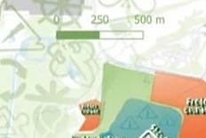 Sådan ser kortet over Spejdernes Lejr 2026 ud. - Illustration: Spejdernes Lejr 2026 Sådan ser kortet over Spejdernes Lejr 2026 ud.